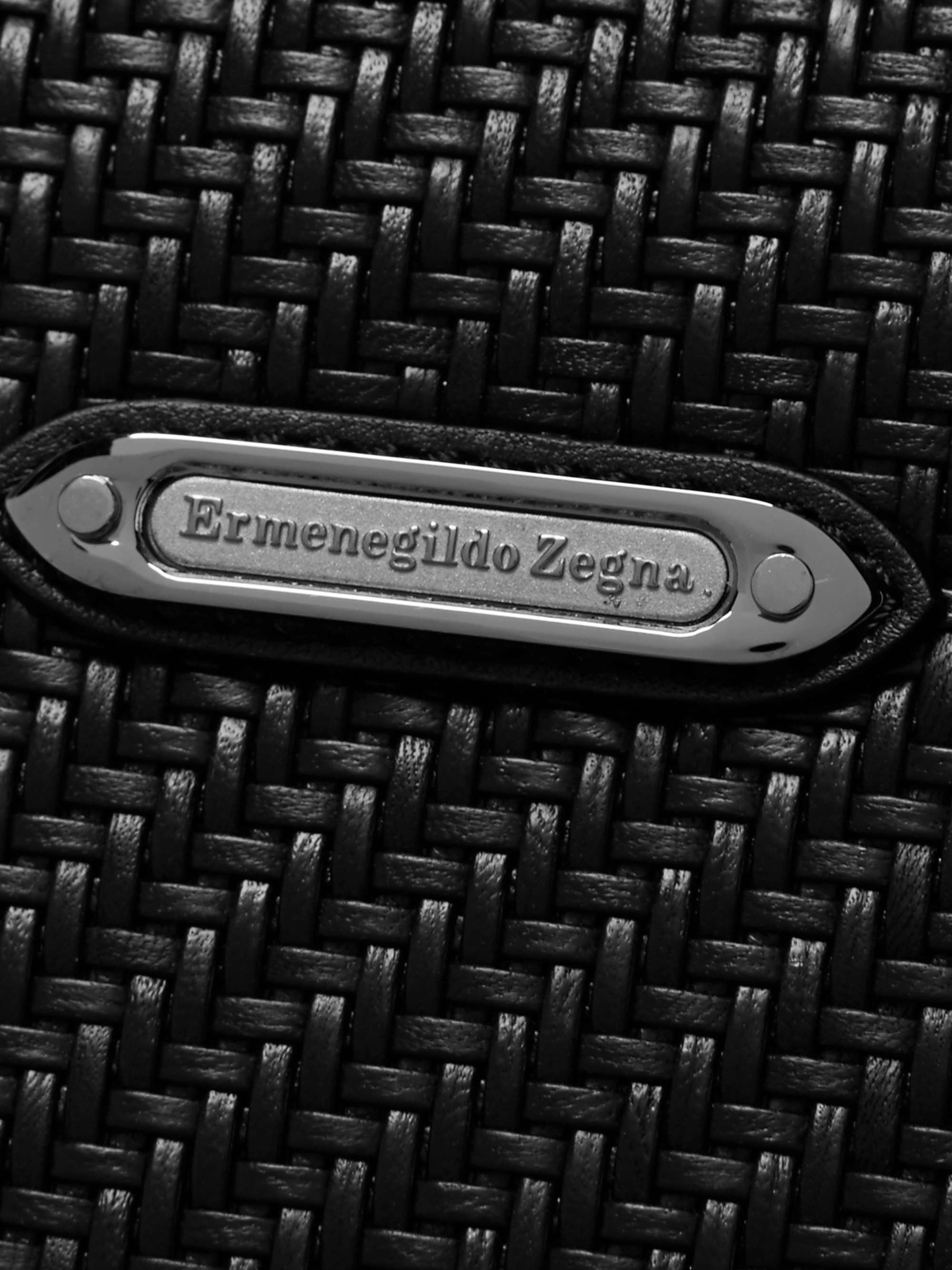ZEGNA PelleTessuta Leather Carry-On Suitcase