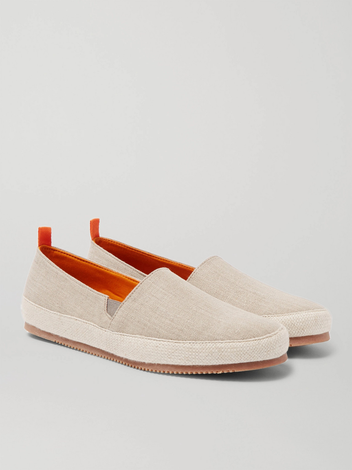 Shop Mulo Linen Espadrilles In Neutrals