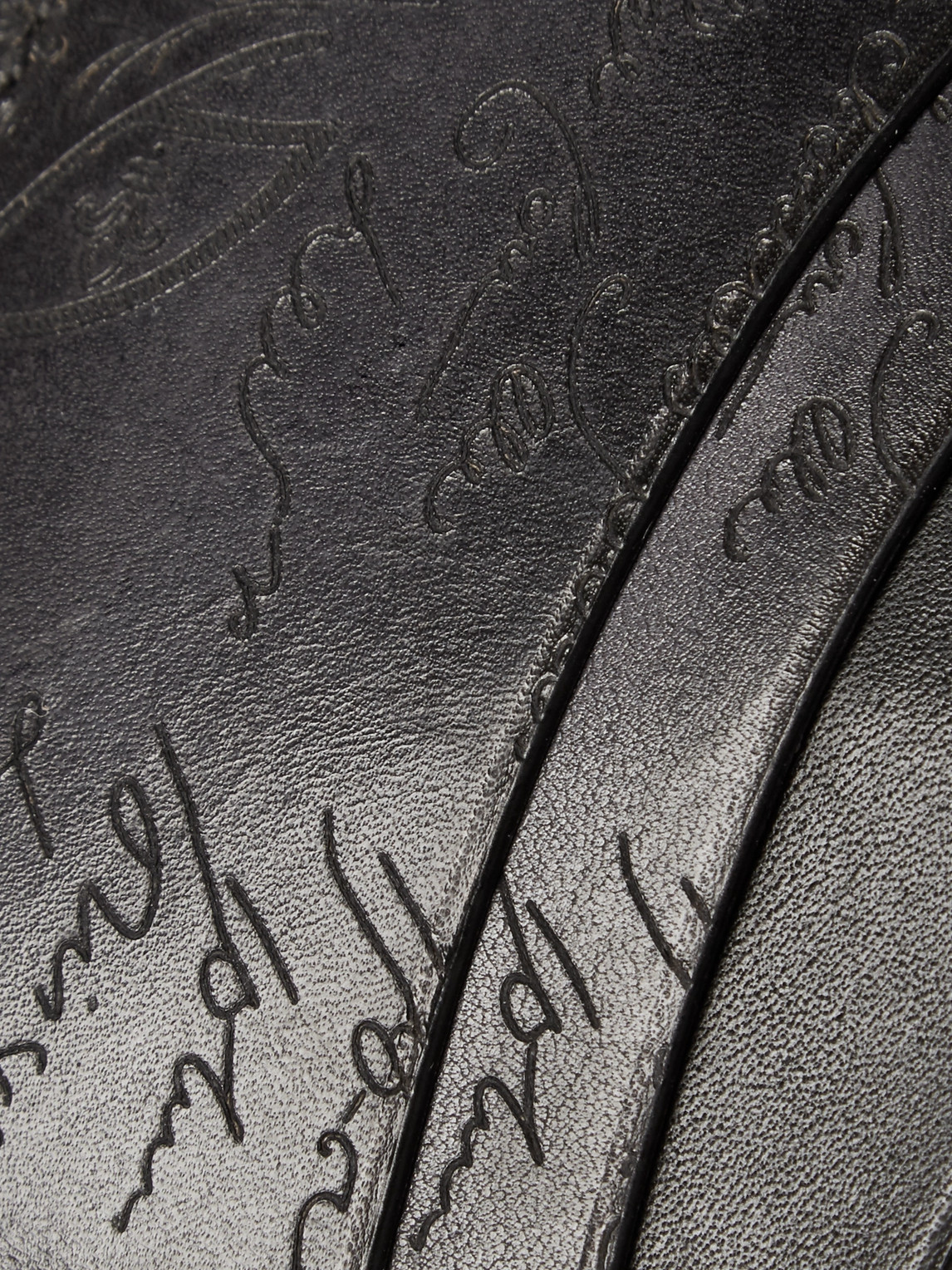 Shop Berluti Scritto Leather Cardholder In Black