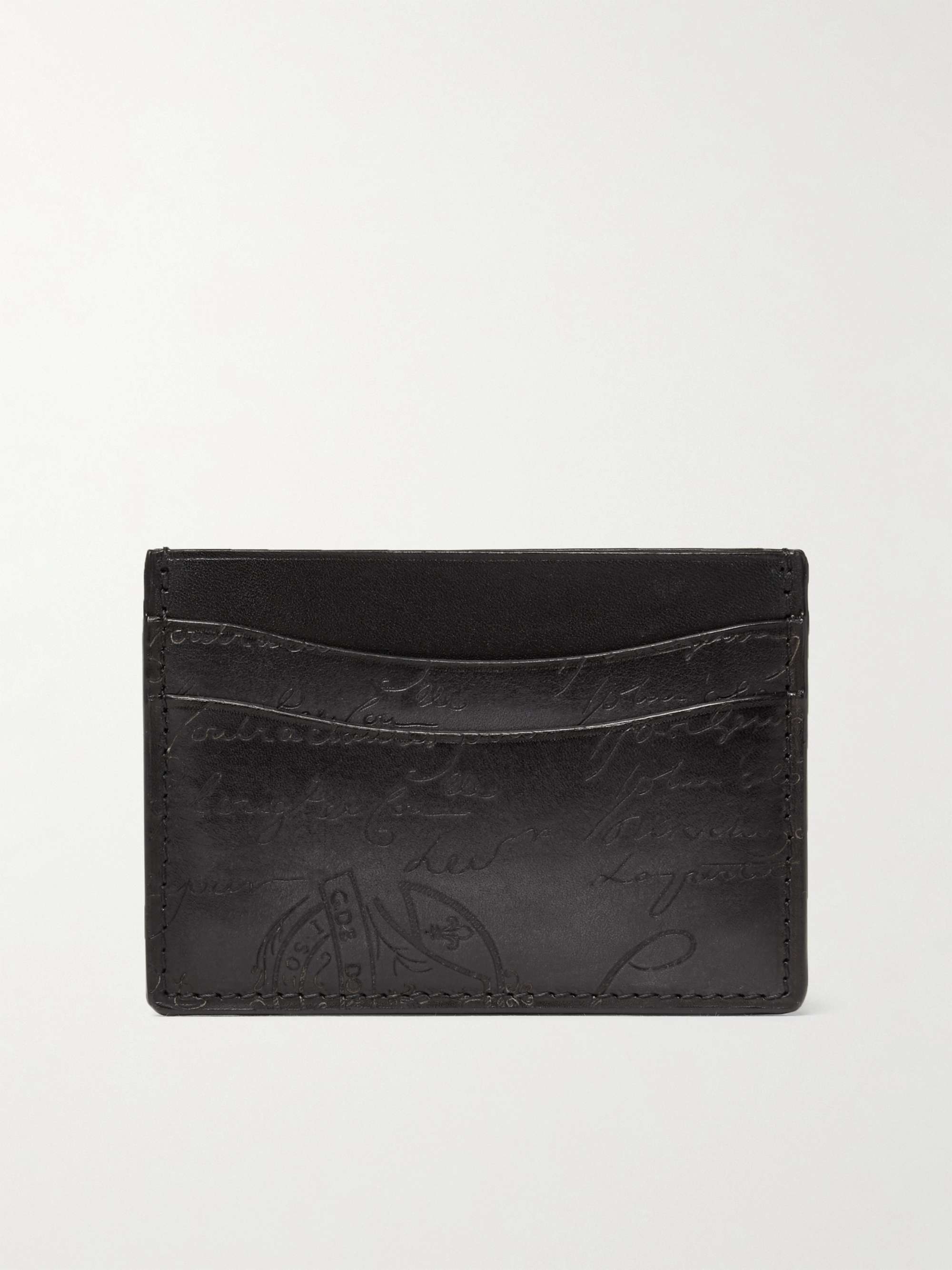 Bambou Scritto Leather Card Holder