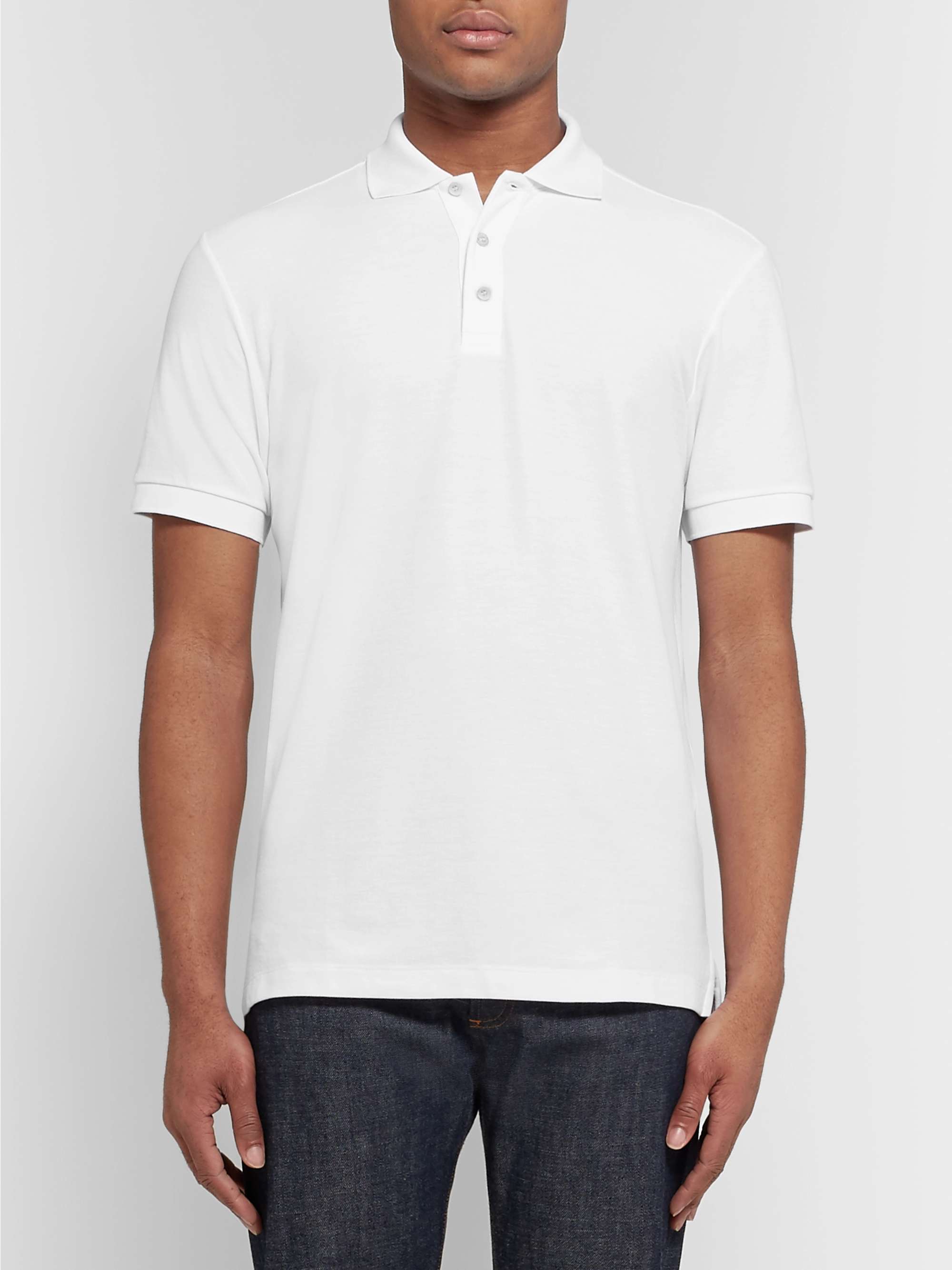 HANDVAERK Pima Cotton-Piqué Polo Shirt