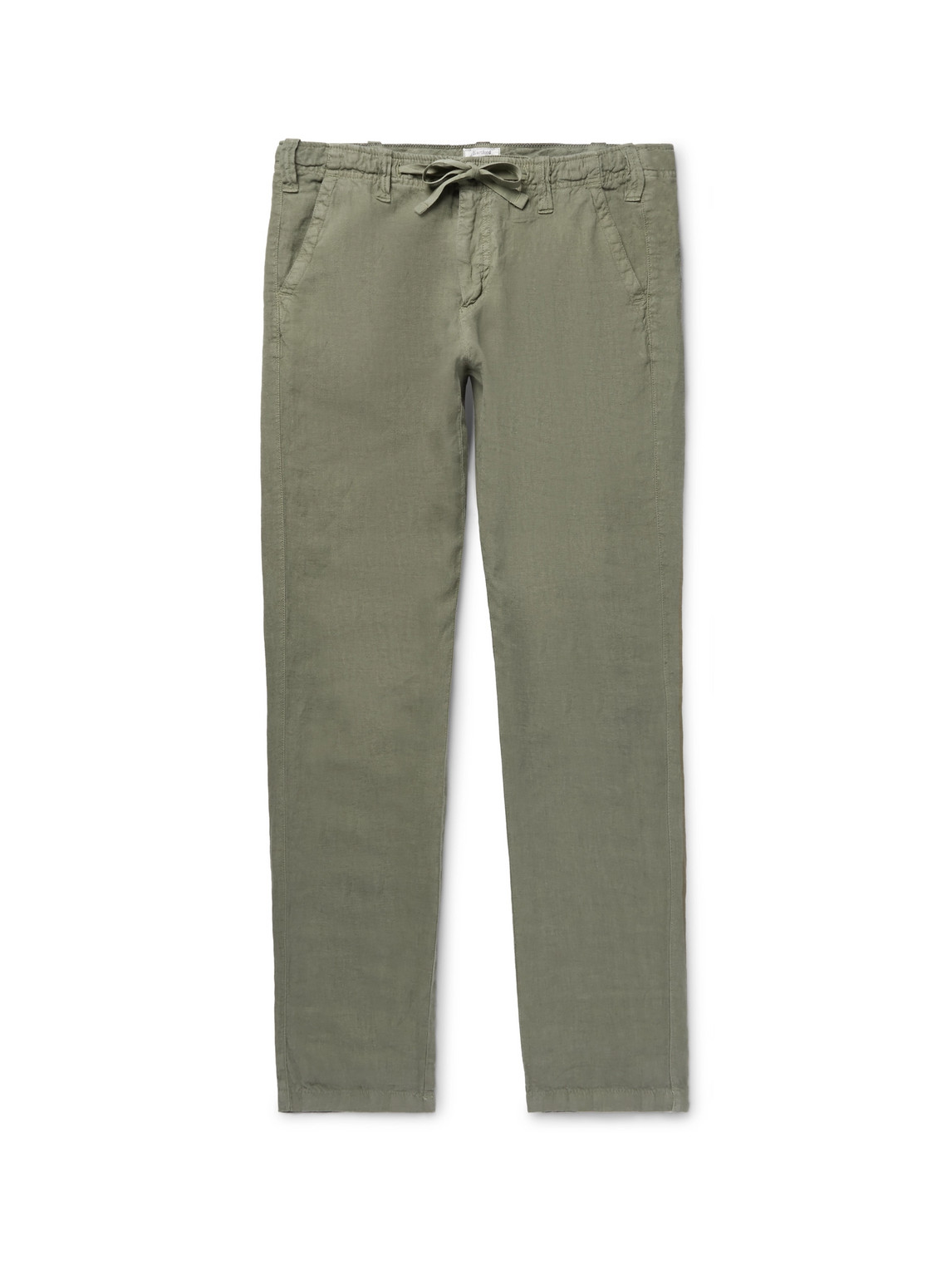 Troy Slim-Fit Linen-Chambray Drawstring Trousers