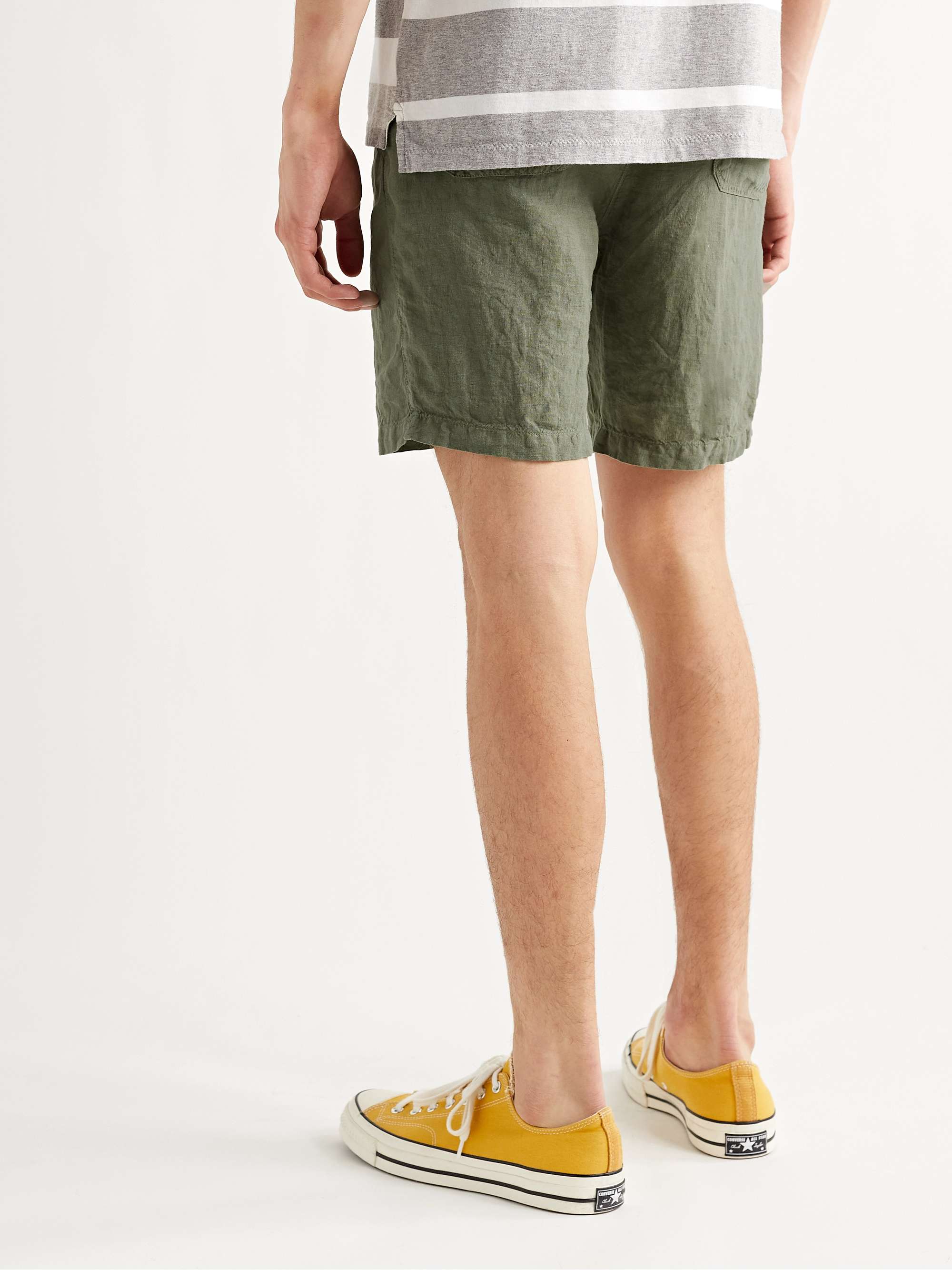 HARTFORD Slim-Fit Linen Drawstring Shorts
