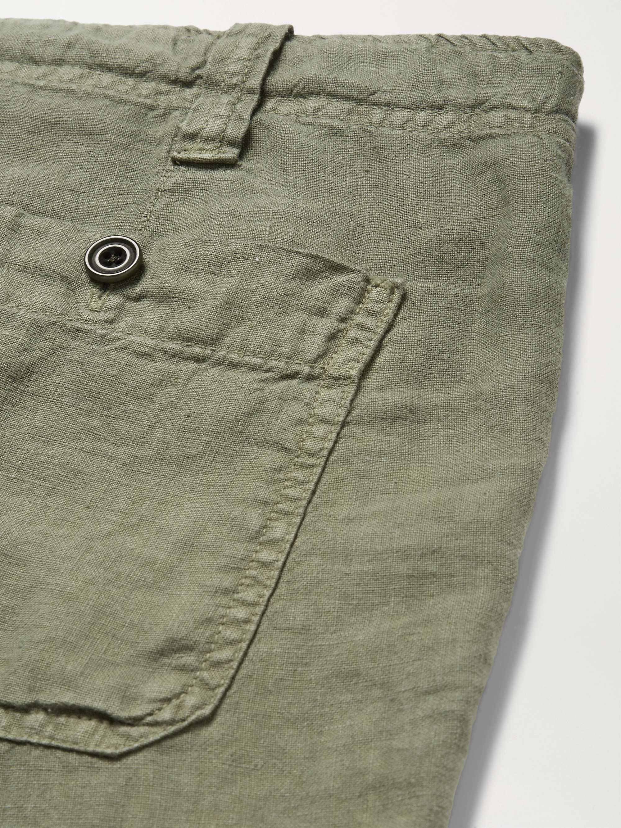HARTFORD Slim-Fit Linen Drawstring Shorts