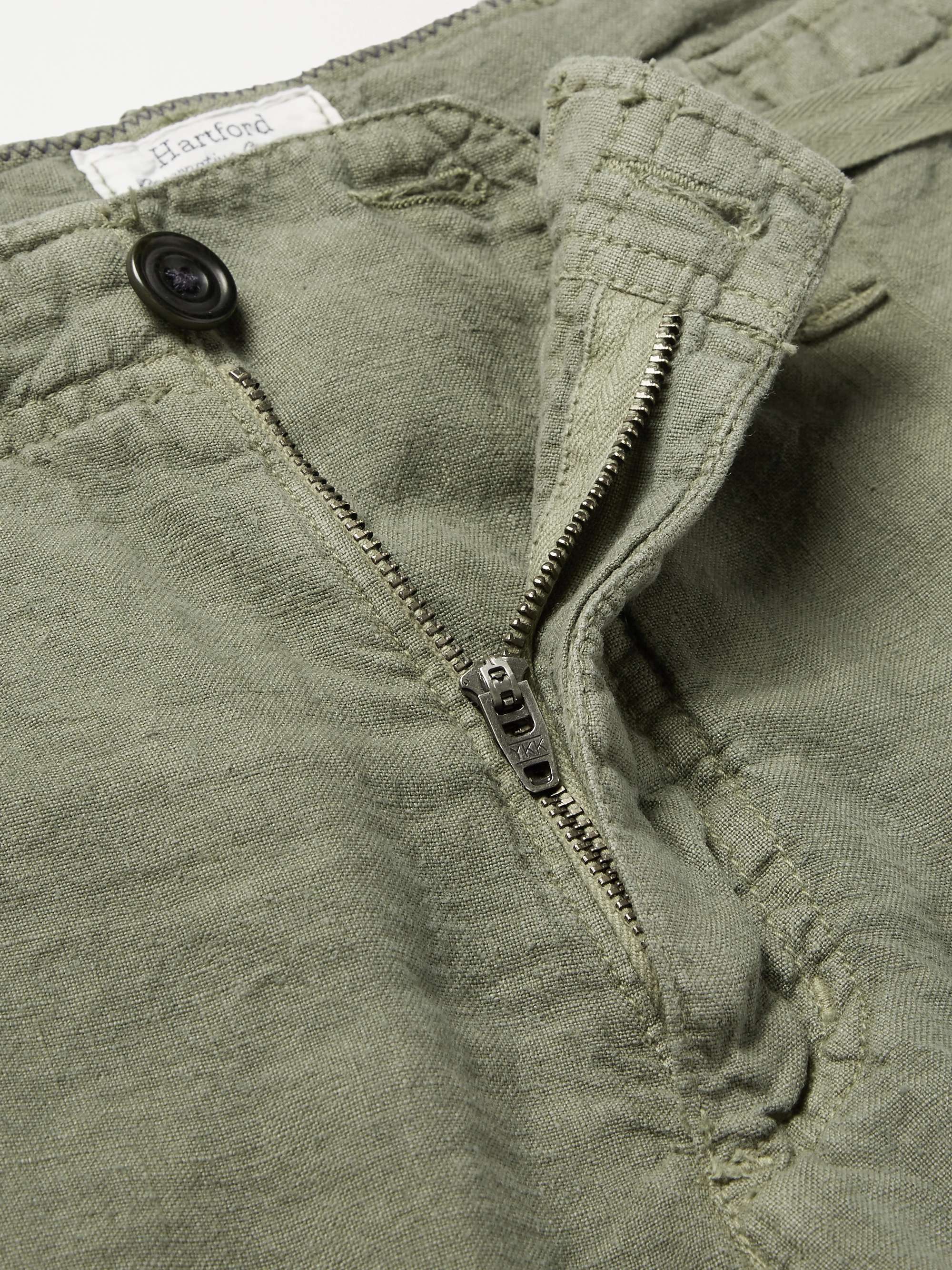 HARTFORD Slim-Fit Linen Drawstring Shorts