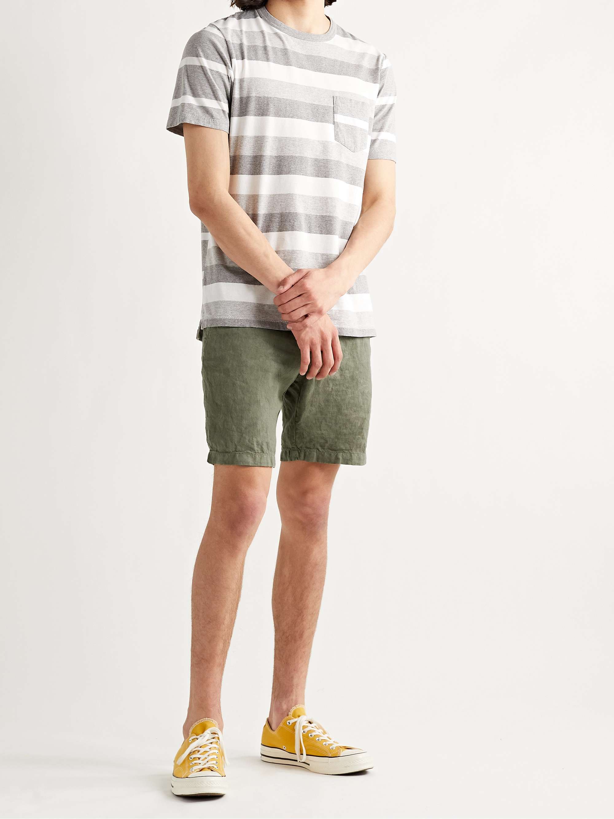 HARTFORD Slim-Fit Linen Drawstring Shorts