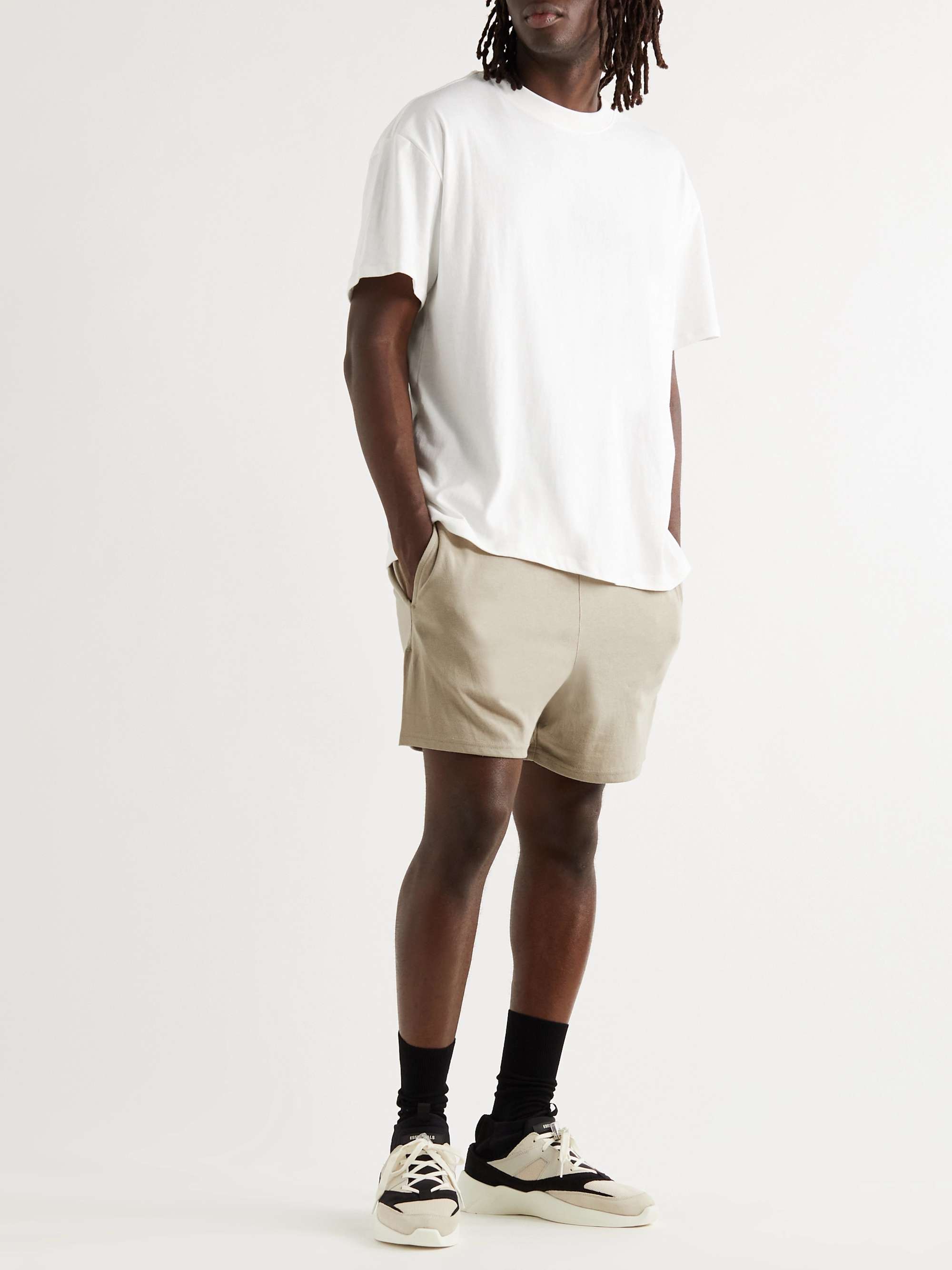 FEAR OF GOD ESSENTIALS Mélange Cotton-Blend Jersey Shorts