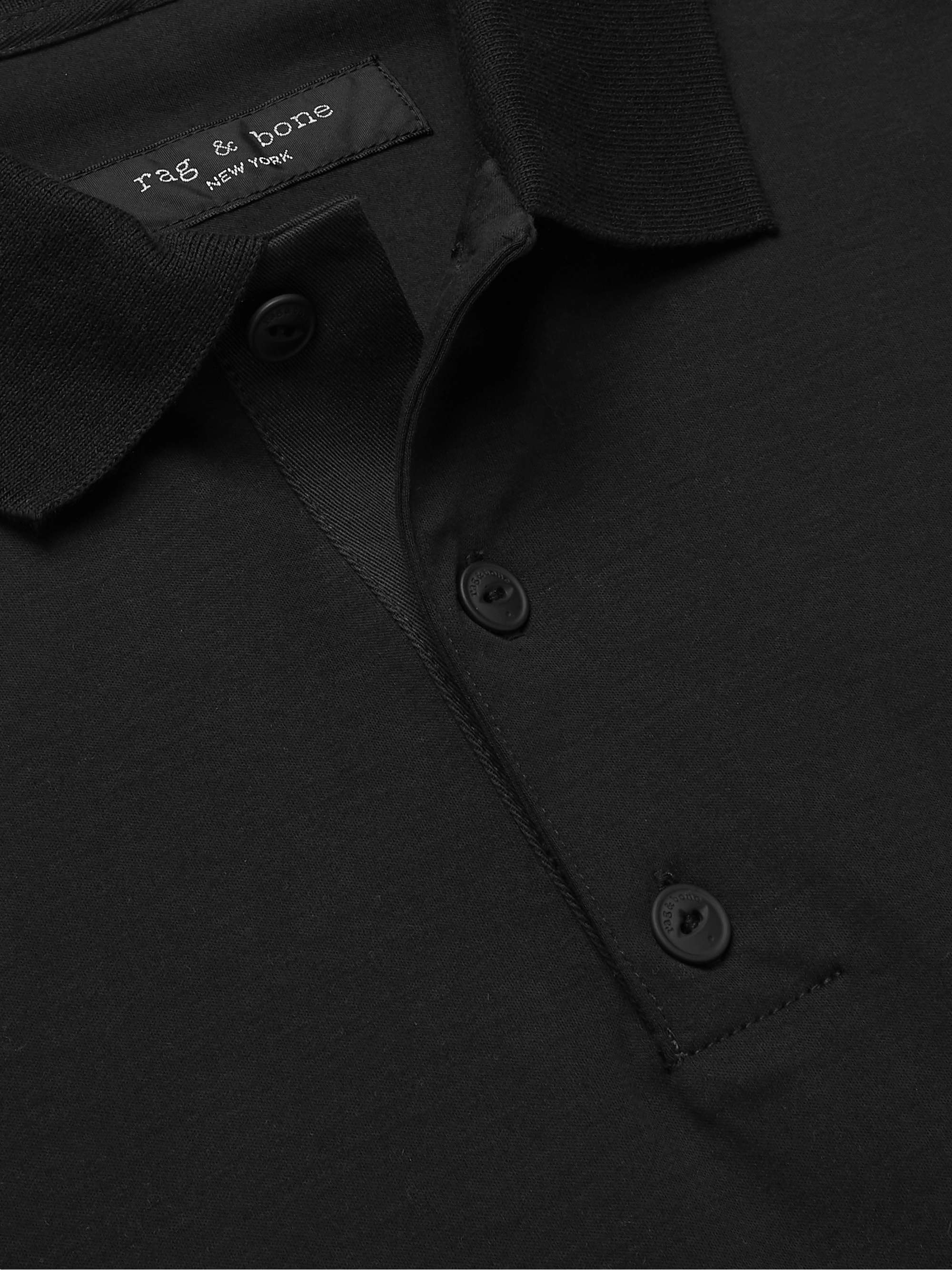 RAG & BONE Logo-Embroidered Cotton Polo Shirt