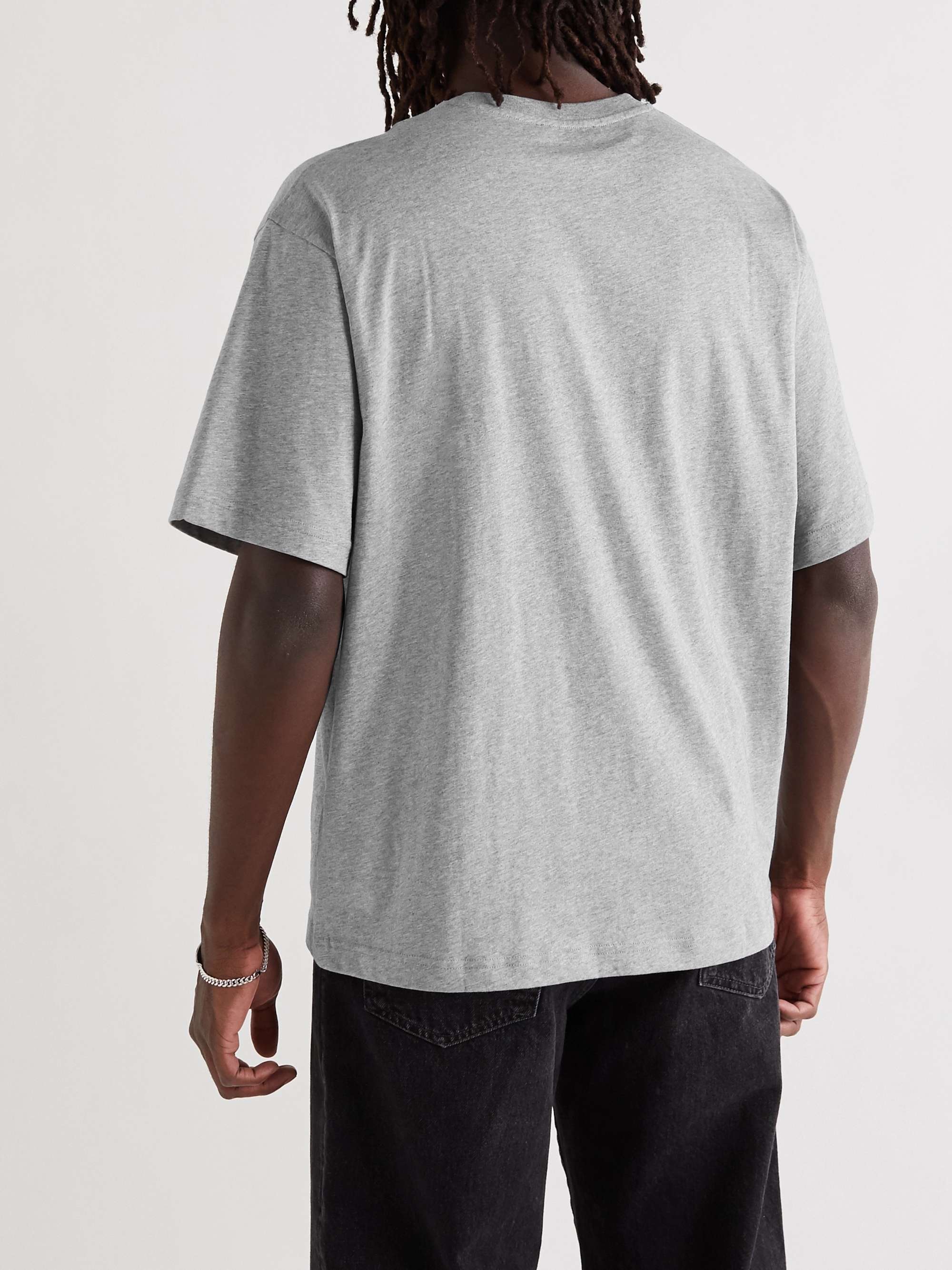 ACNE STUDIOS Exford Oversized Logo-Appliquéd Mélange Cotton-Jersey T ...