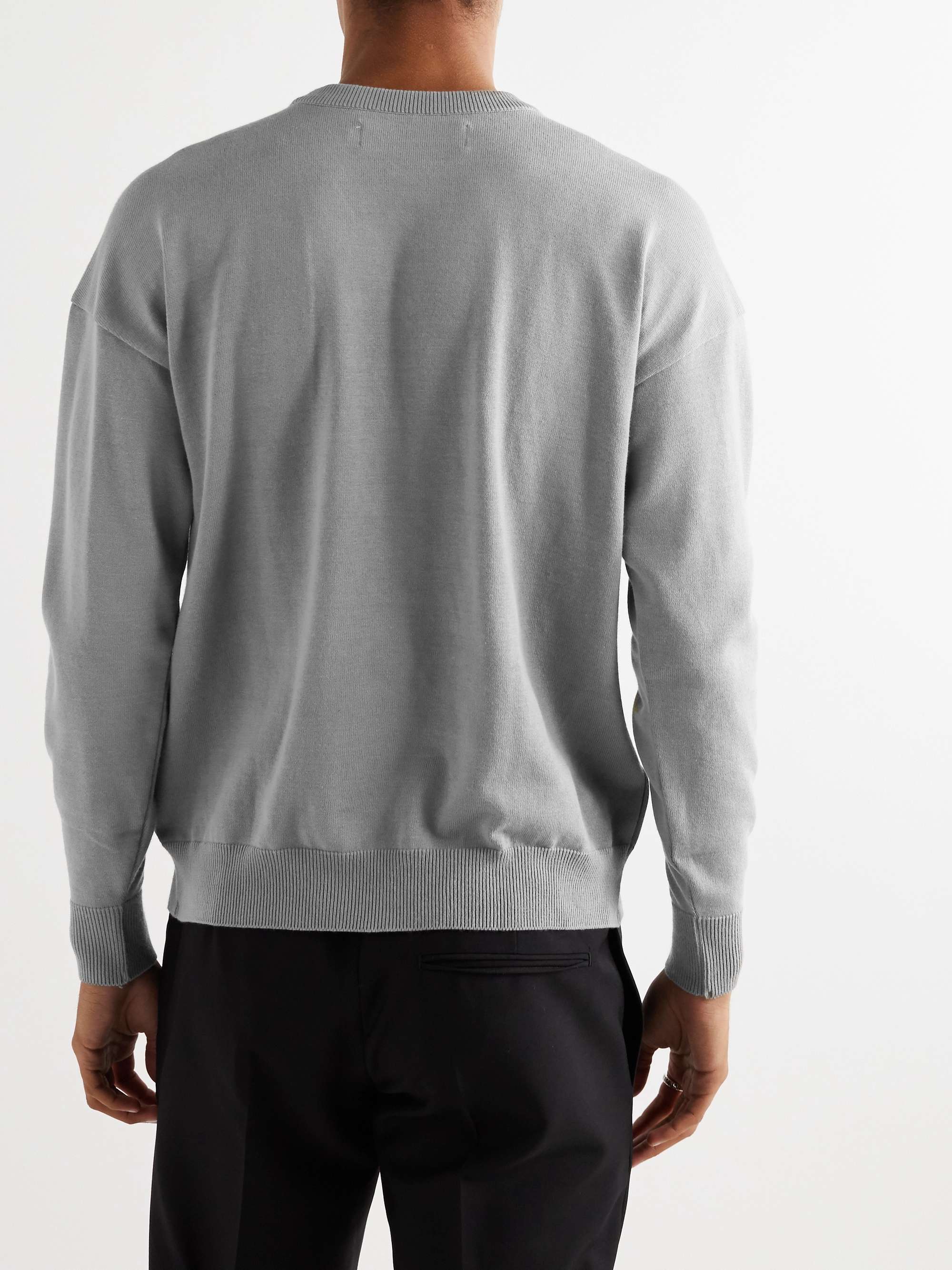 ALOYE Colour-Block Cotton Sweater