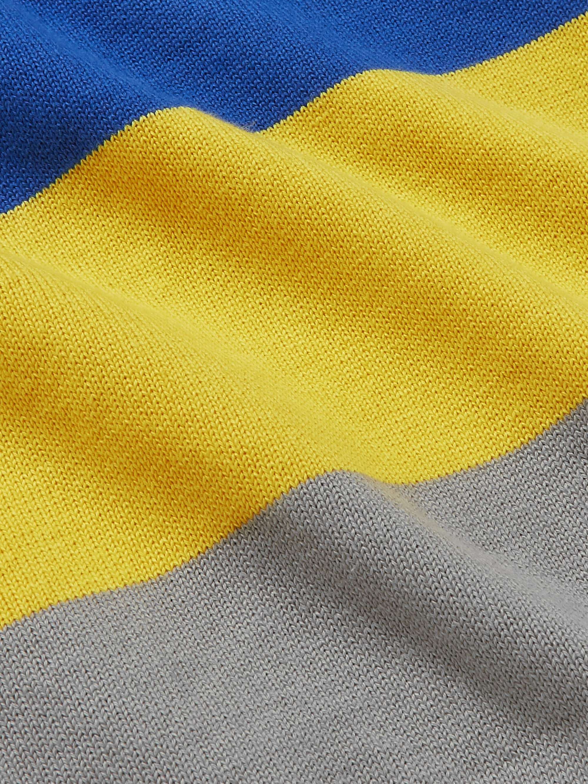 ALOYE Colour-Block Cotton Sweater