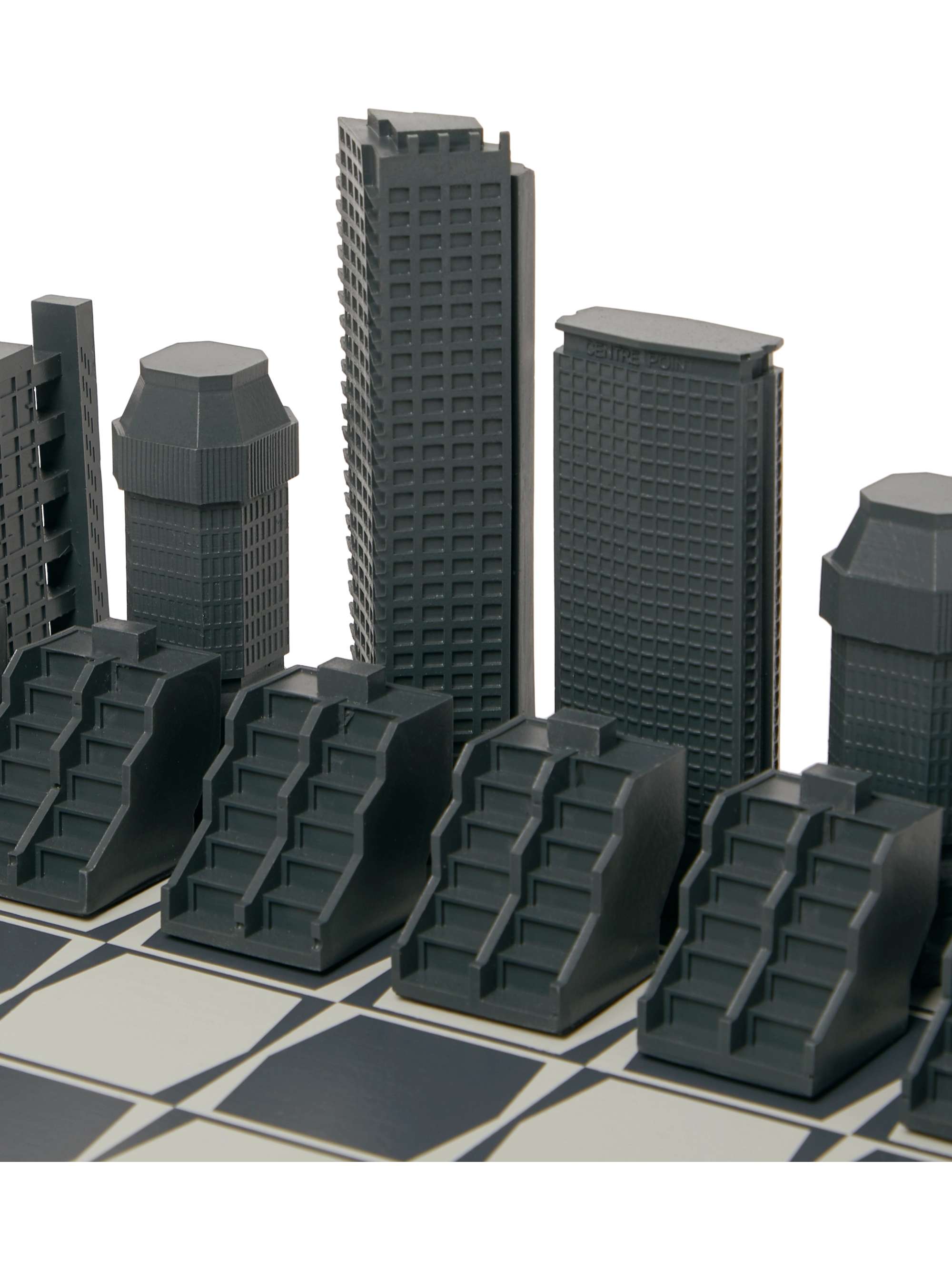 SKYLINE CHESS London Brutalist Edition Resin and Wood Chess Set
