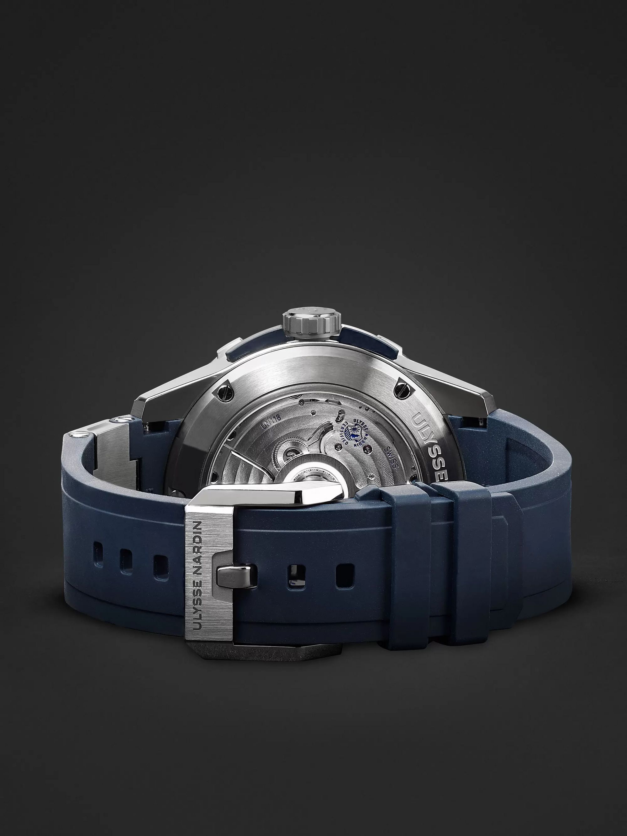 ULYSSE NARDIN Diver Chronometer Automatic 42mm Stainless Steel and Suede Watch, Ref. No. 1183-170-3/93