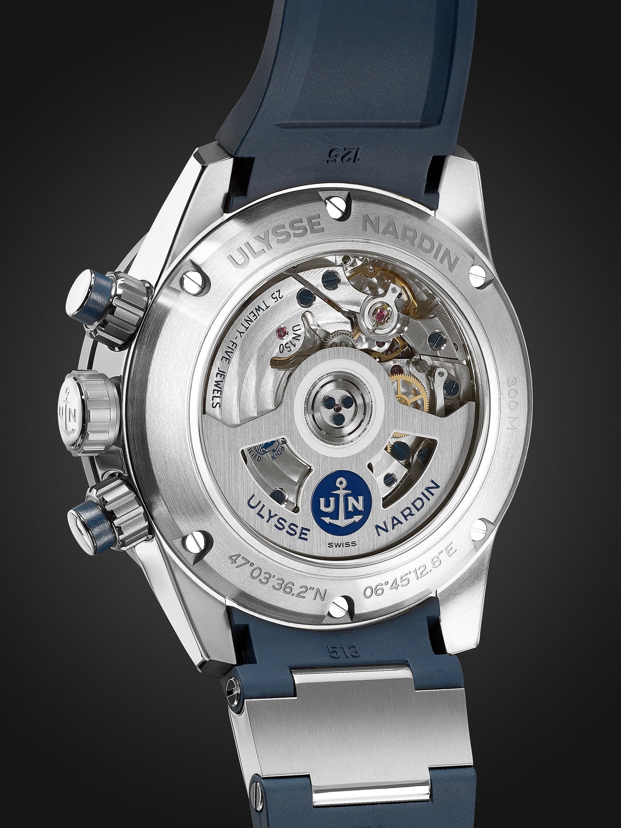 ULYSSE NARDIN Diver Automatic Chronograph 44mm Titanium and Rubber Watch, Ref. No. 1503-170-3/93