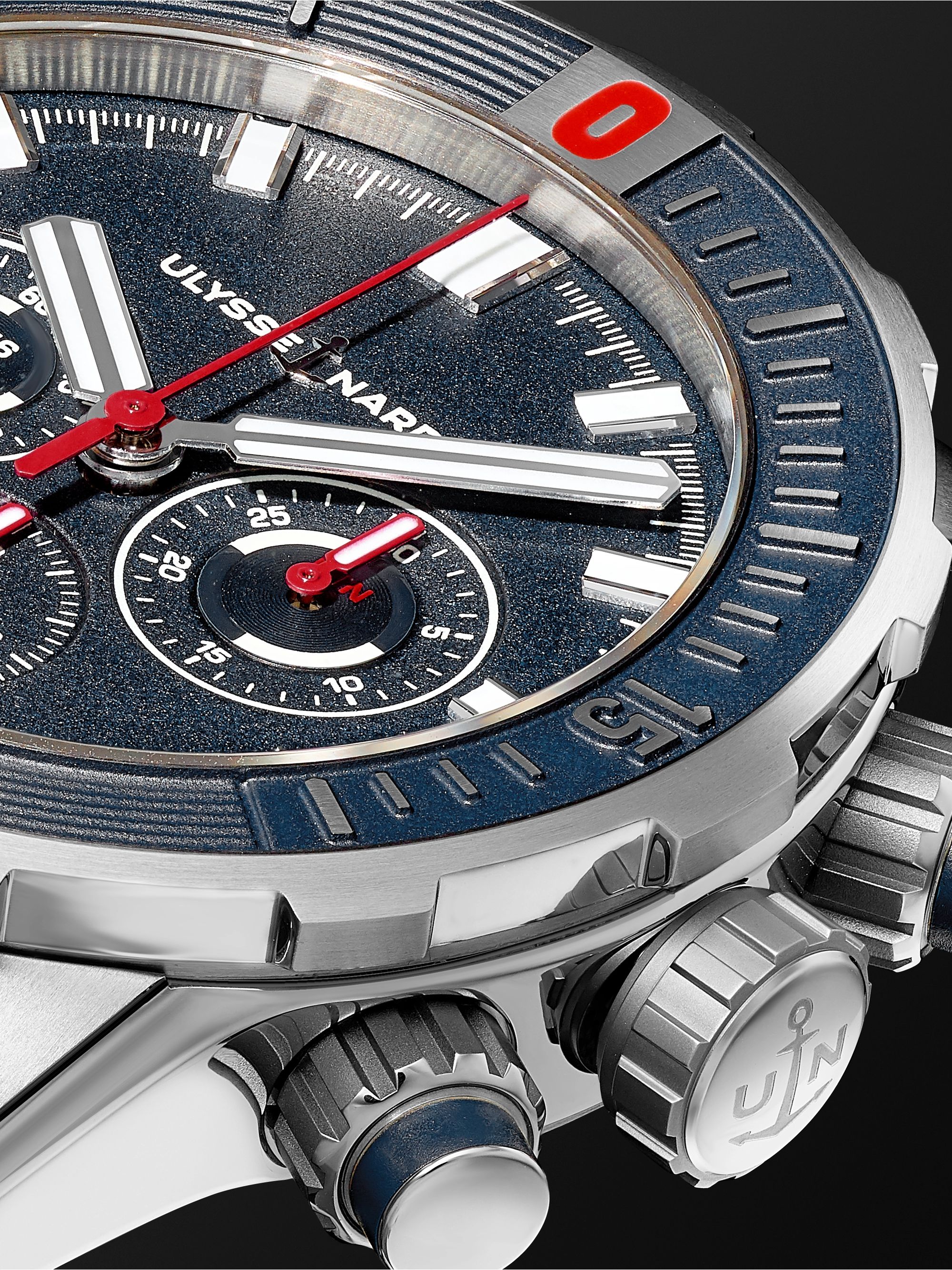 ULYSSE NARDIN Diver Automatic Chronograph 44mm Titanium and Rubber Watch, Ref. No. 1503-170-3/93