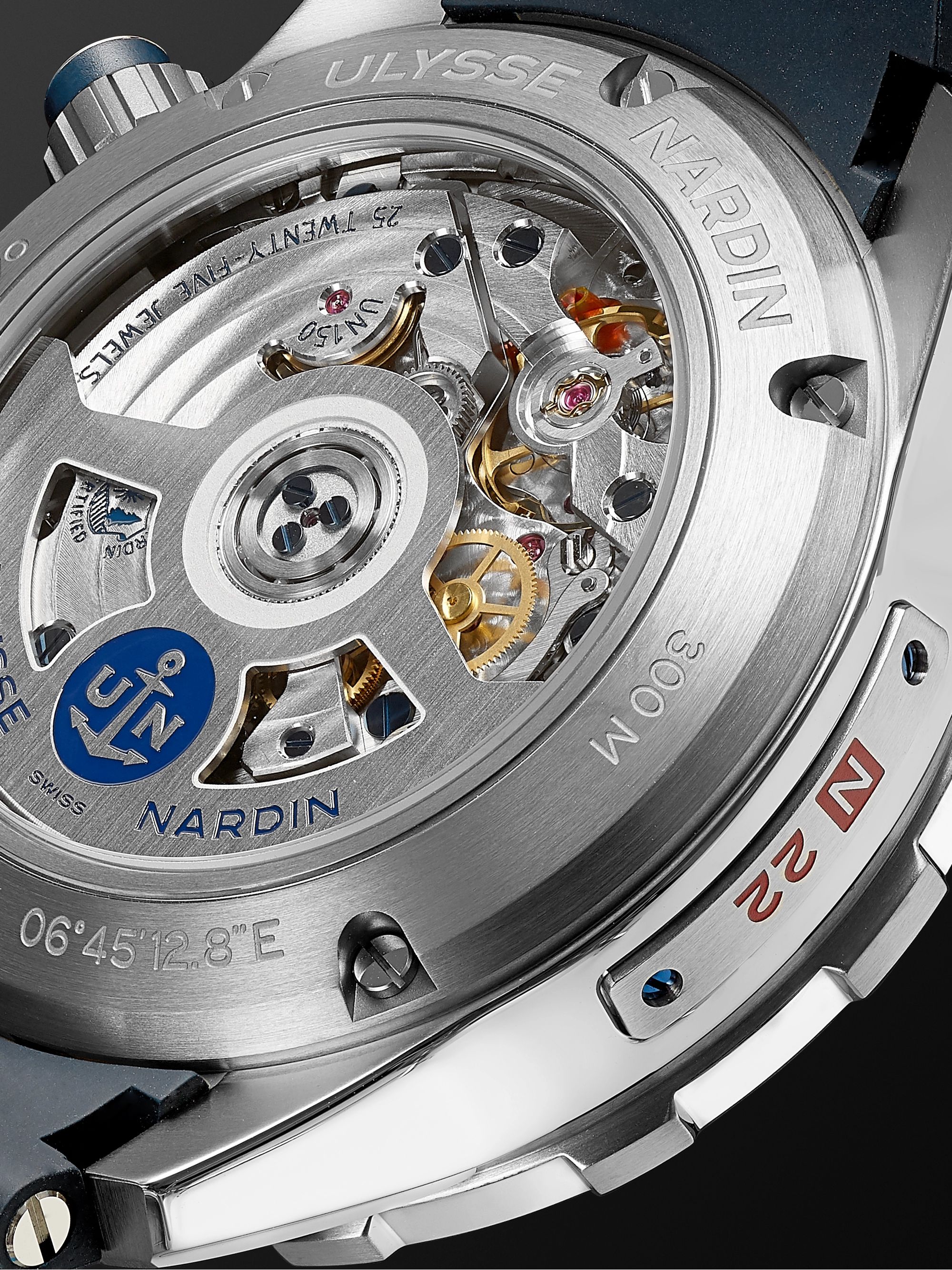 ULYSSE NARDIN Diver Automatic Chronograph 44mm Titanium and Rubber Watch, Ref. No. 1503-170-3/93