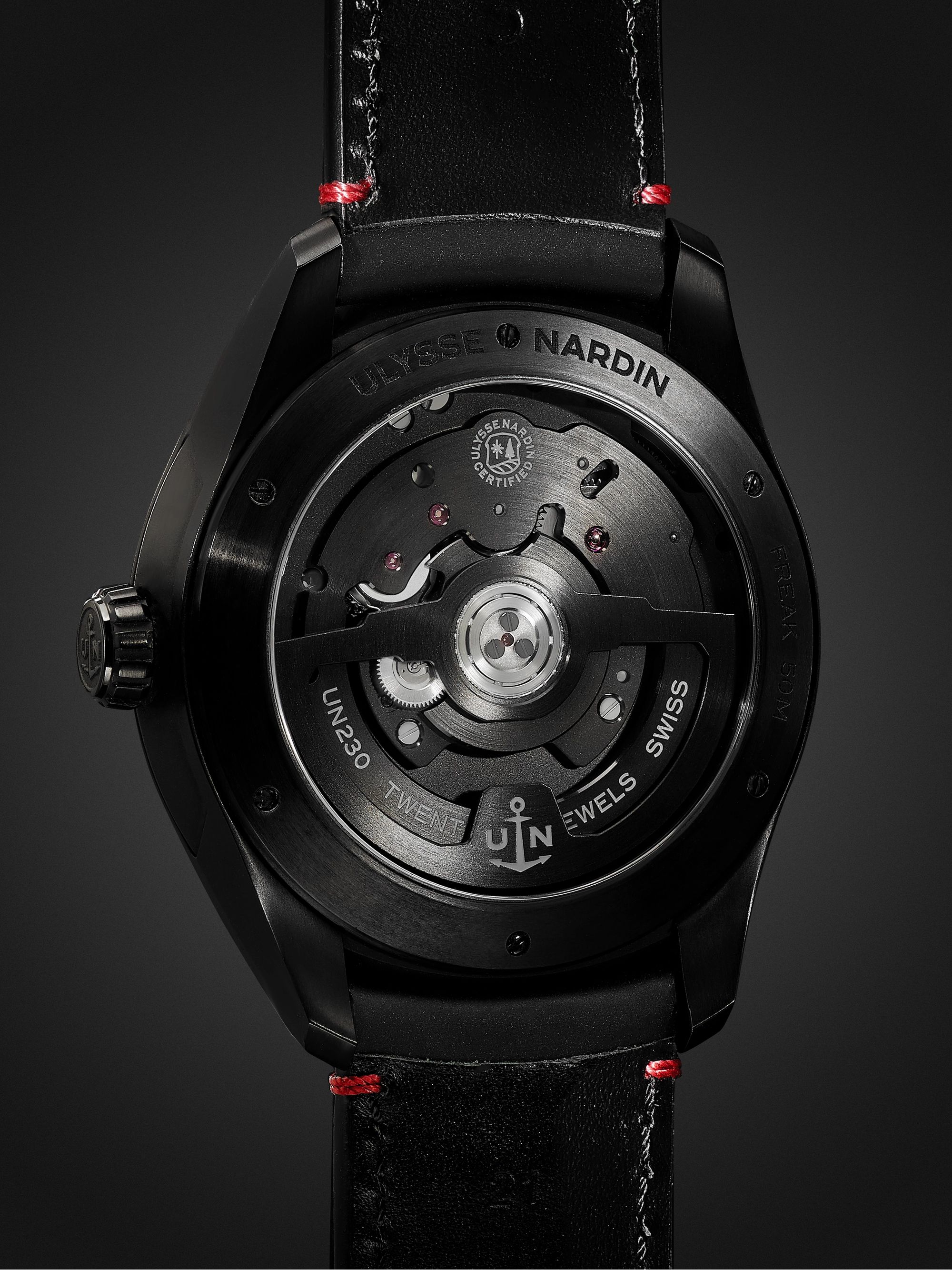 ULYSSE NARDIN Freak X Ti Automatic 43mm Titanium and Leather Watch, Ref. No. 2303-270.1