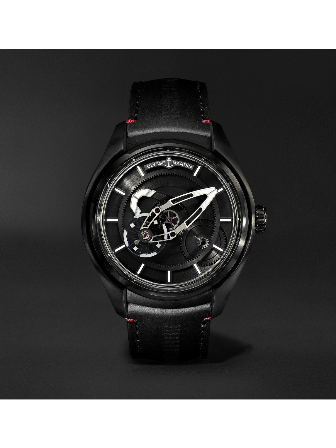 Freak X Ti Automatic 43mm Titanium and Leather Watch, Ref. No. 2303-270.1