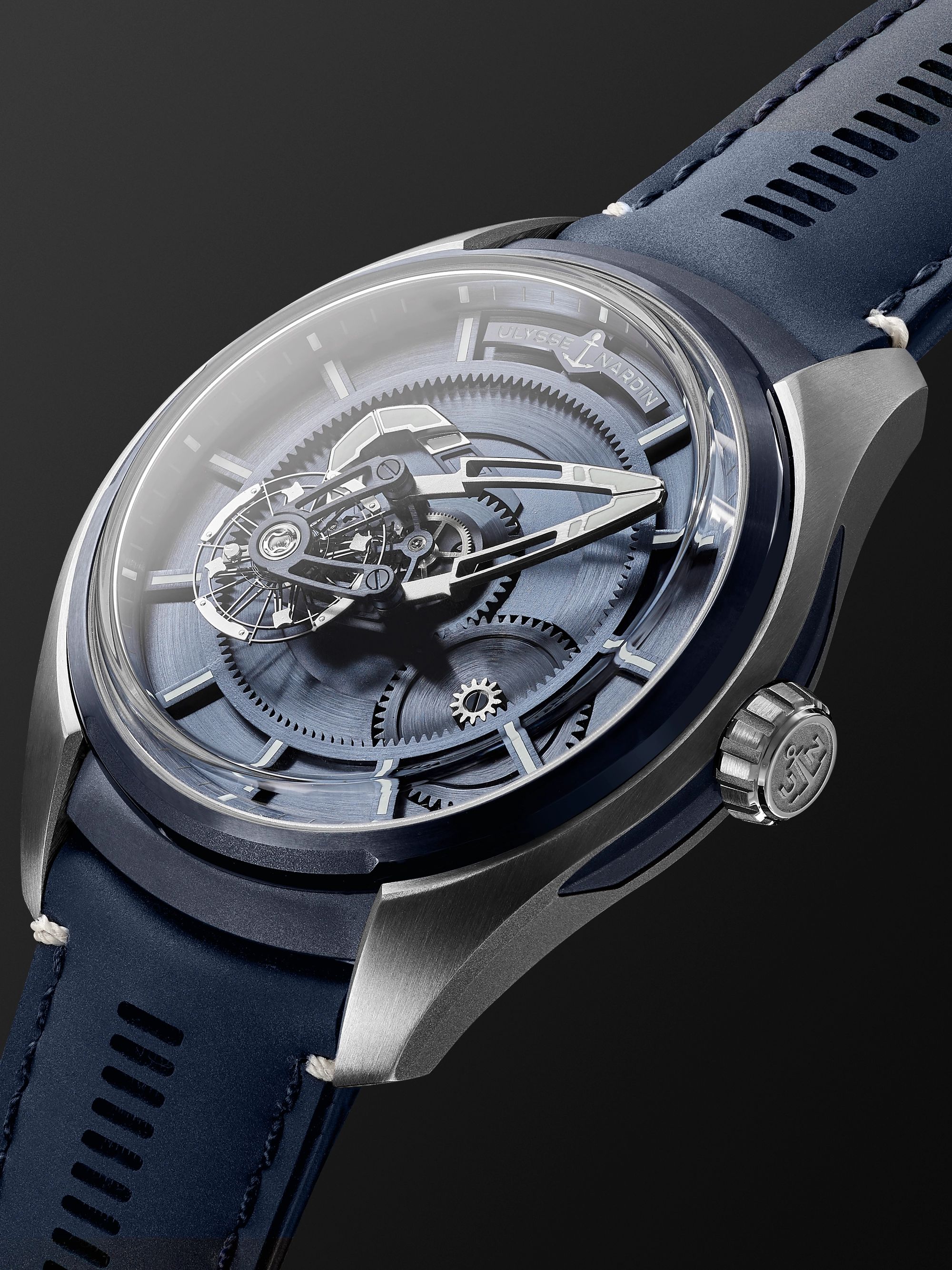ULYSSE NARDIN Freak X Automatic 43mm Titanium and Leather Watch, Ref. No. 2303-270.1/03