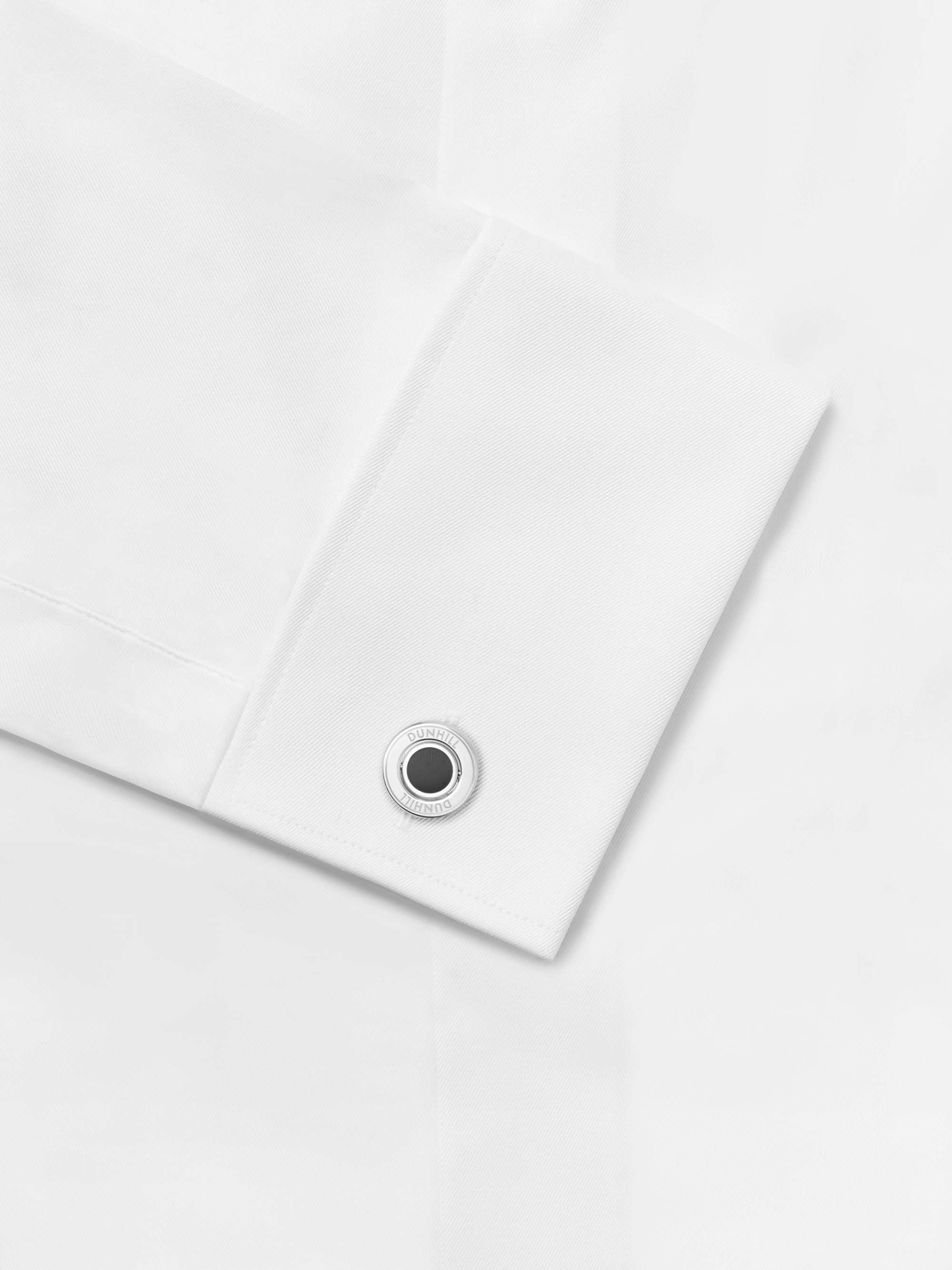 DUNHILL Gyro Rhodium-Plated and Enamel Cufflinks
