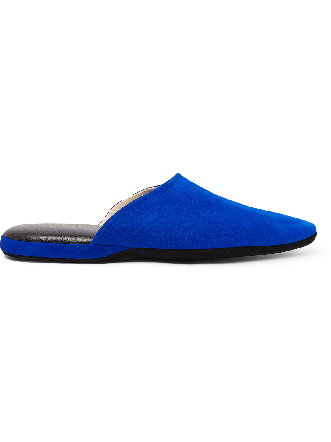 Shop Charvet Suede Slippers In Blue