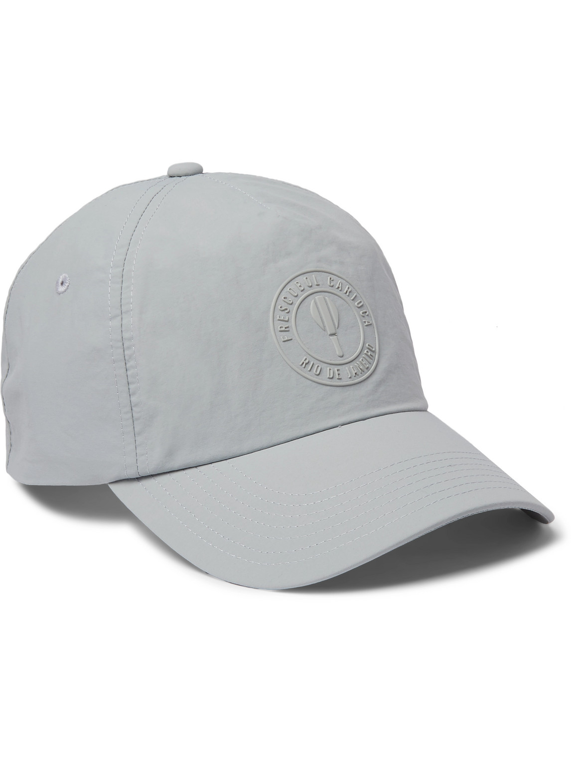 Frescobol Carioca Logo-appliquéd Twill Baseball Cap In Light Grey