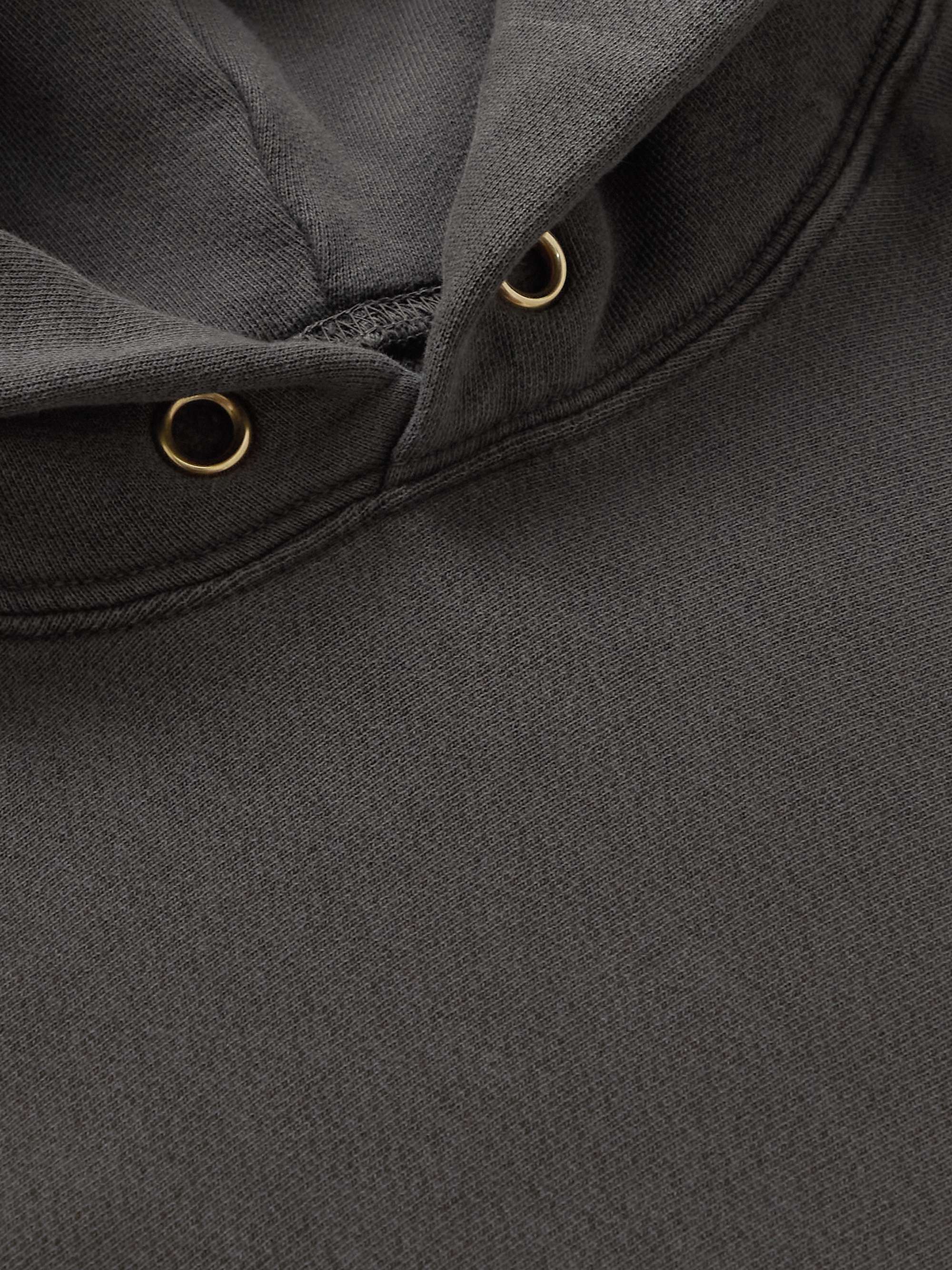 LES TIEN Garment-Dyed Cotton-Jersey Hoodie