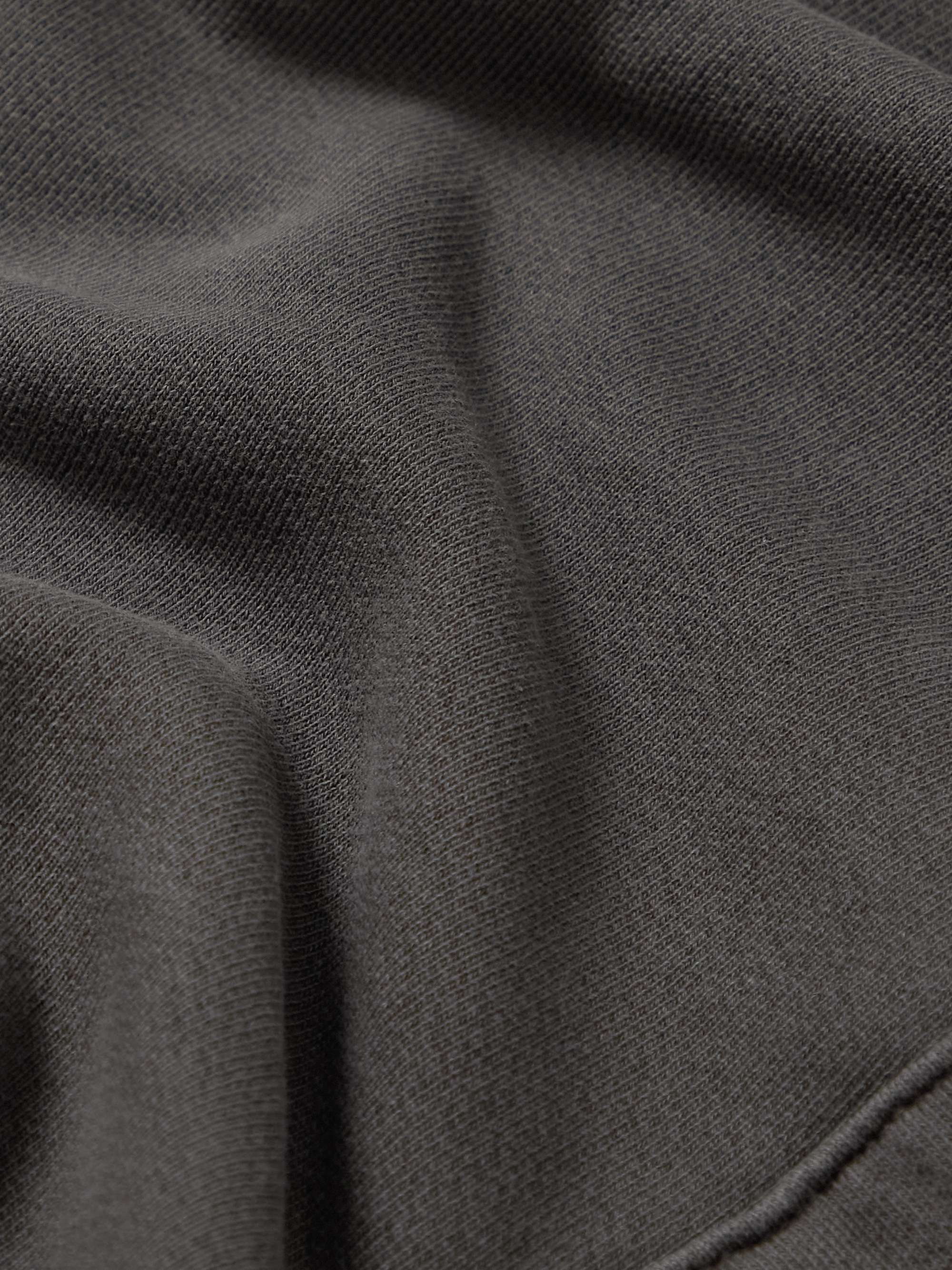 LES TIEN Garment-Dyed Cotton-Jersey Hoodie