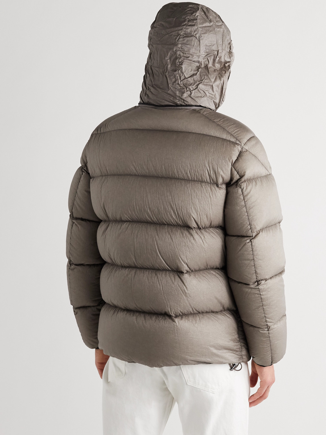 Moncler Cevenne Garment-dyed Quilted Shell Down Jacket In Gray