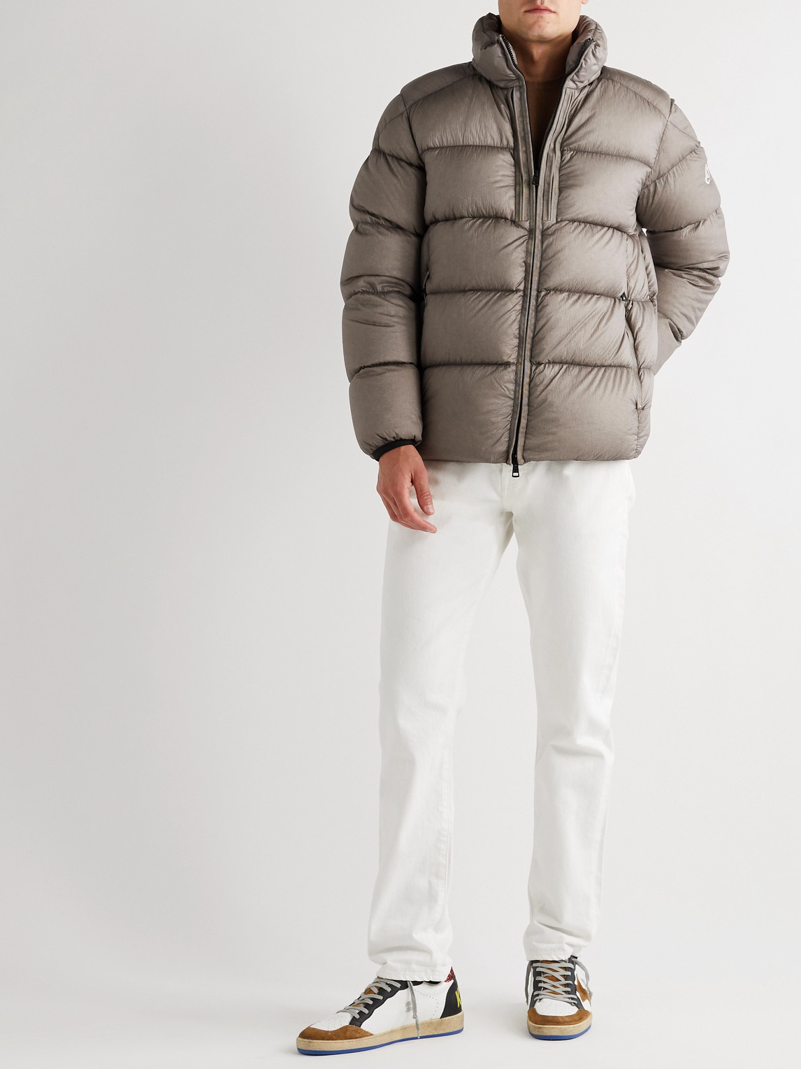 Moncler Cevenne Garment-dyed Quilted Shell Down Jacket In Gray