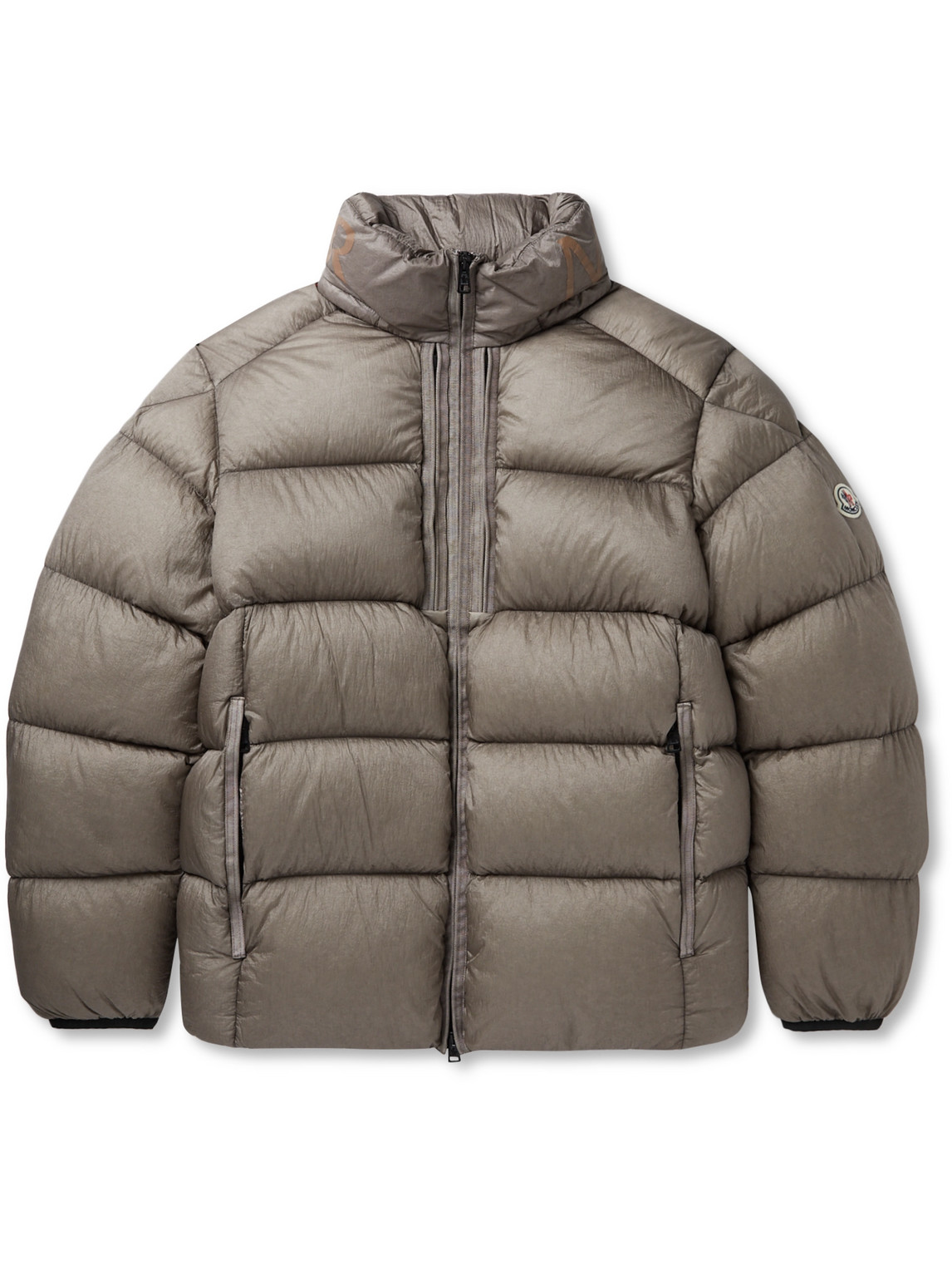 Moncler Cevenne Garment-dyed Quilted Shell Down Jacket In Gray