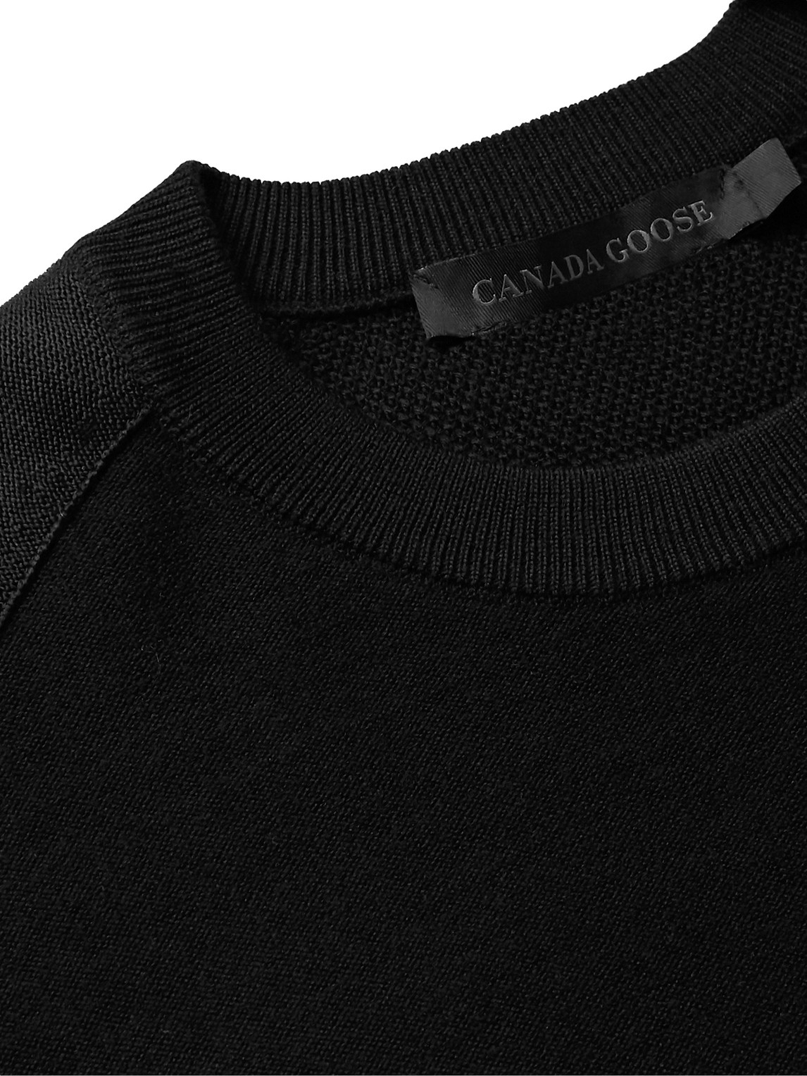 Shop Canada Goose Dartmouth Cordura-panelled Merino Wool Sweater In Black