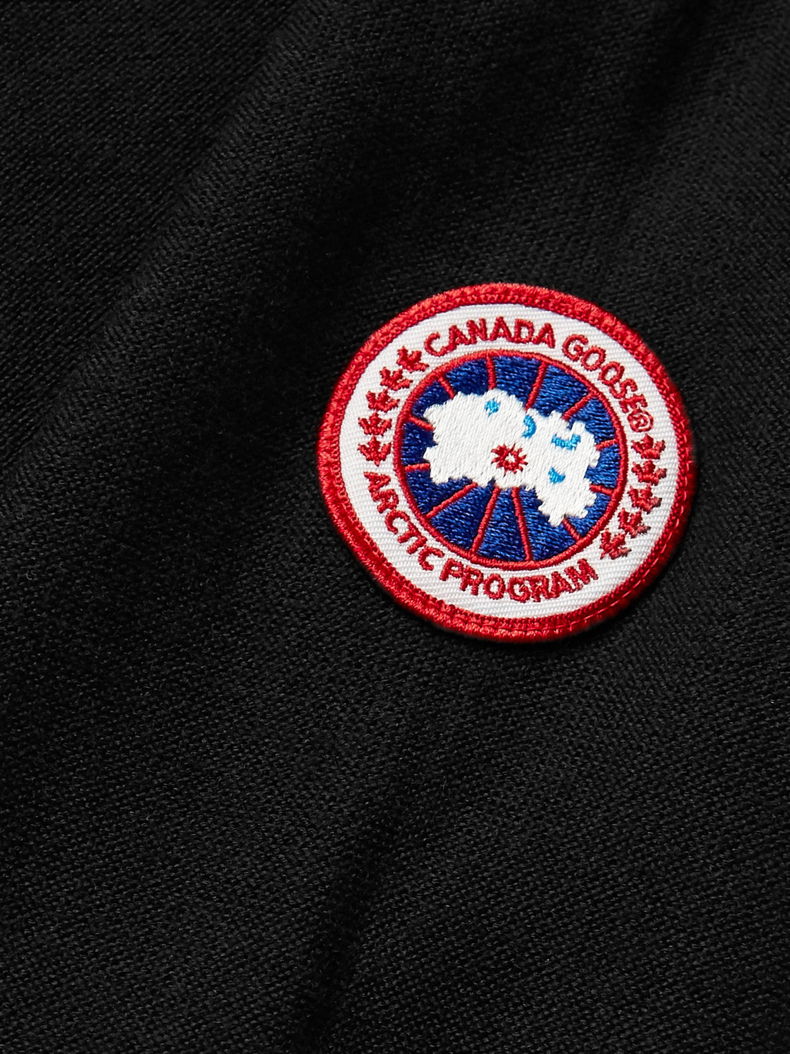 Shop Canada Goose Dartmouth Cordura-panelled Merino Wool Sweater In Black