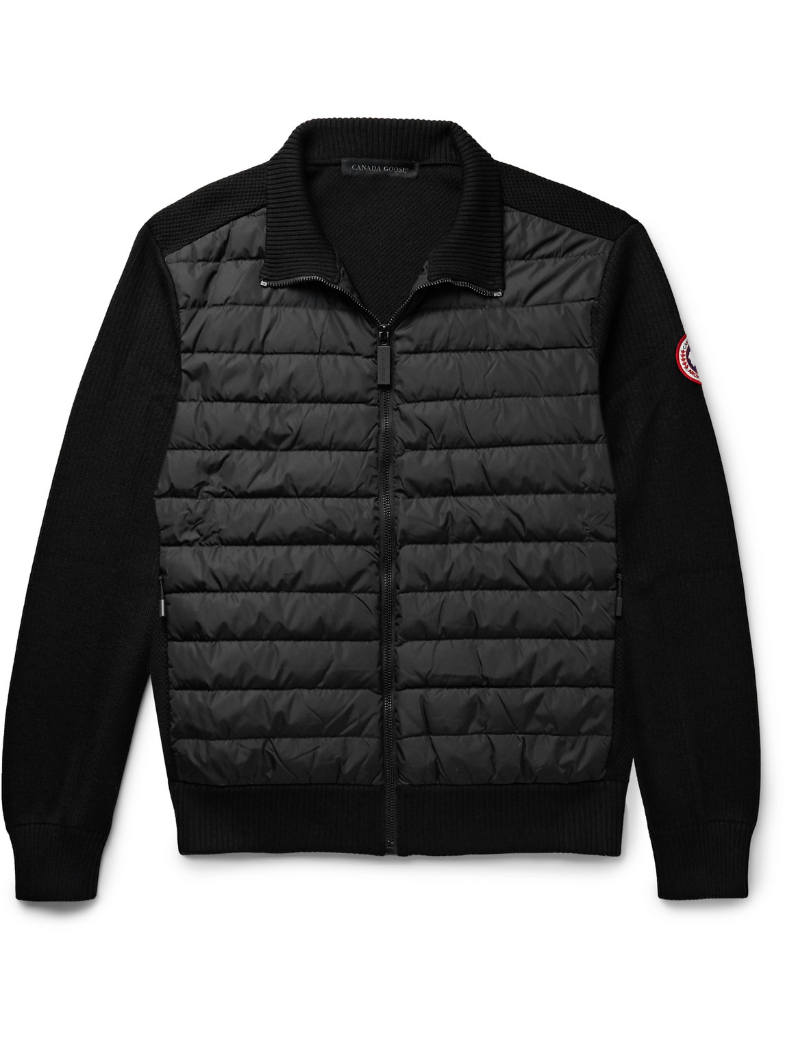 HyBridge Slim-Fit Quilted Down Shell and Merino Wool Jacket
