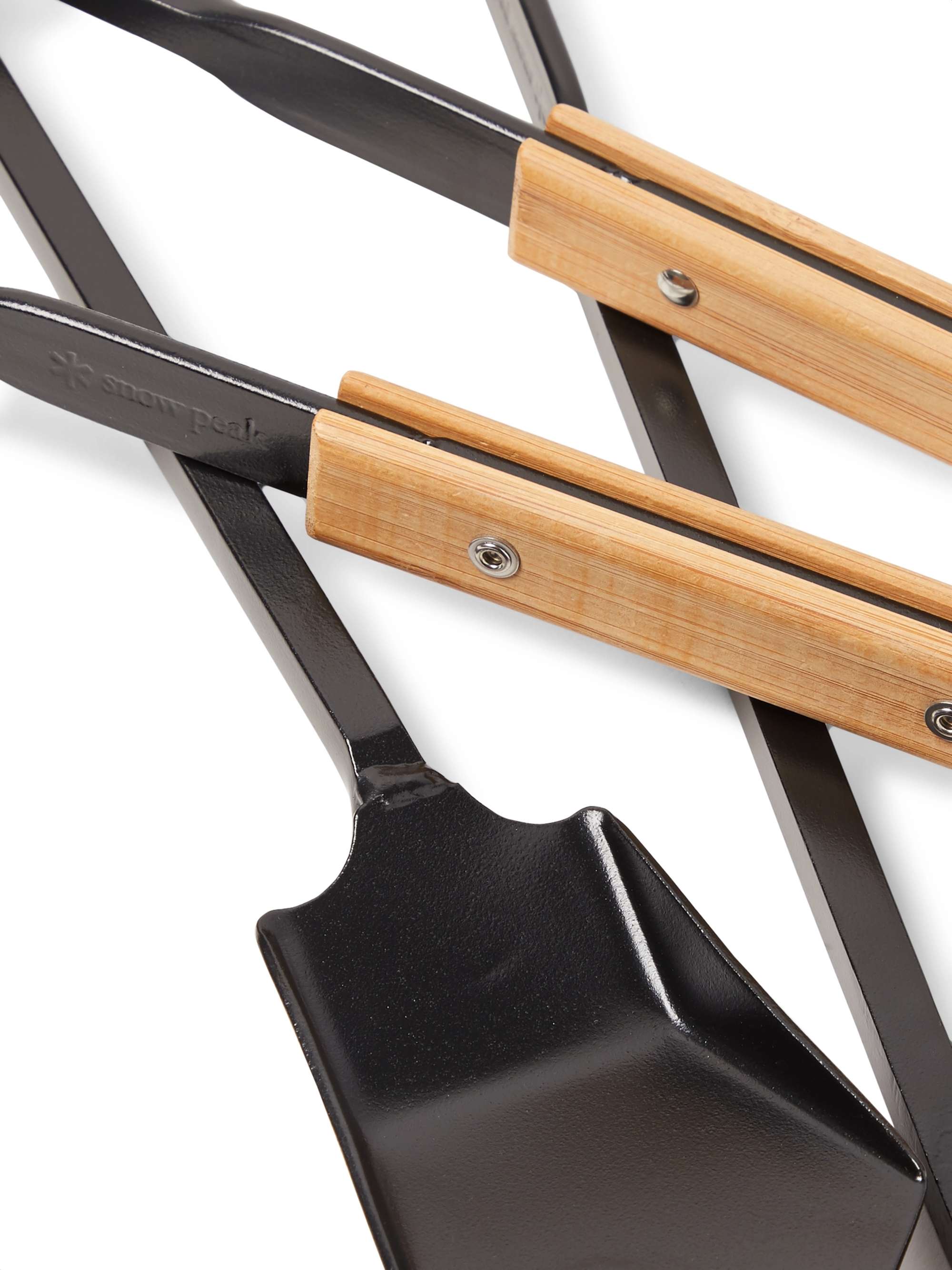 SNOW PEAK Three-Piece Steel and Bamboo Fire Tool Set