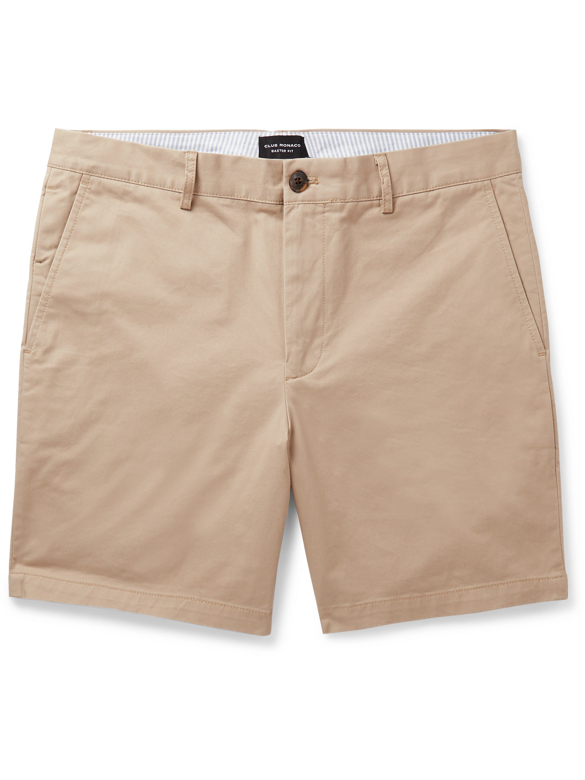 Club Monaco Baxter Cotton-blend Twill Shorts In Neutrals