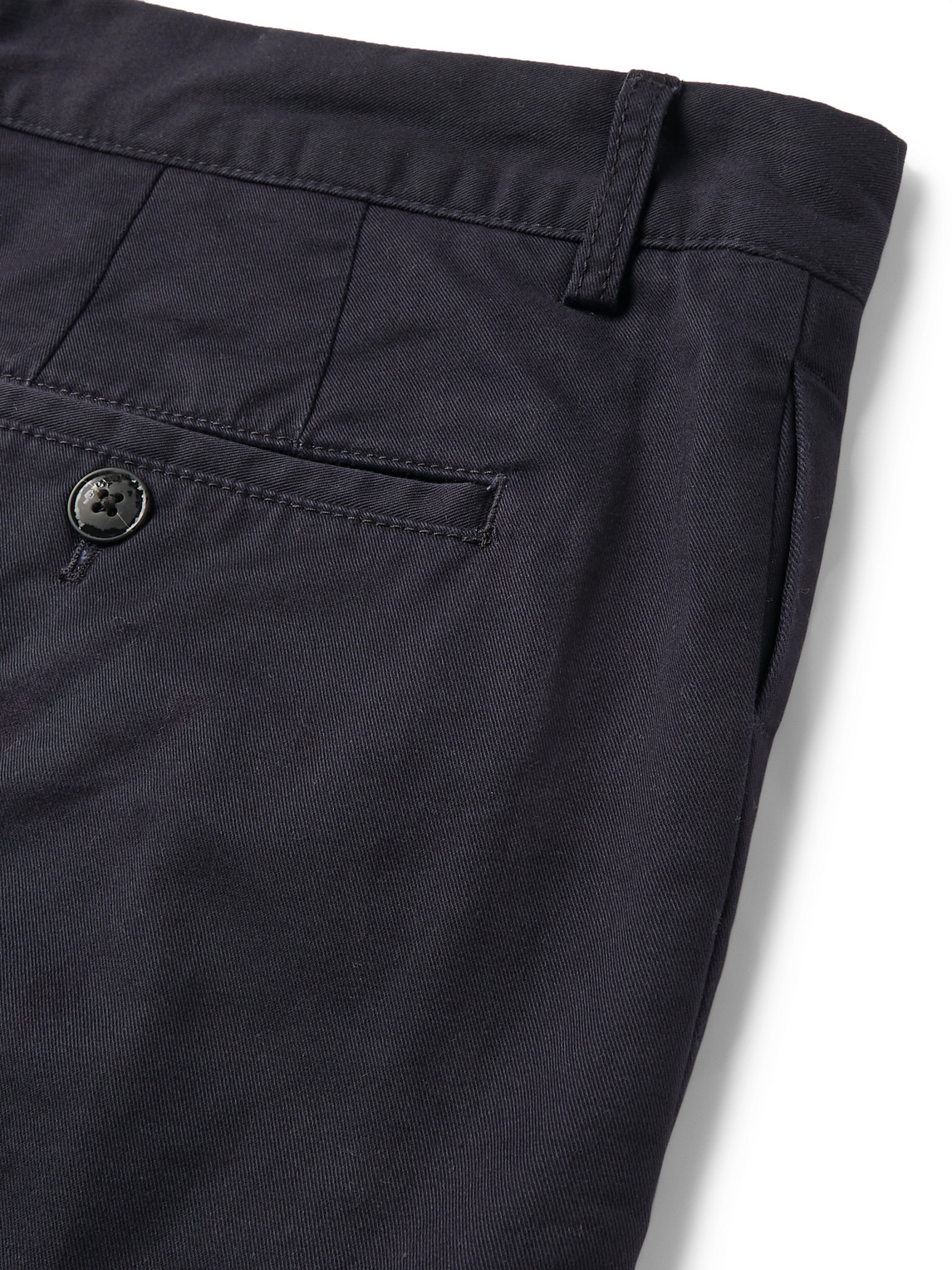 Shop Club Monaco Baxter Cotton-blend Twill Shorts In Blue