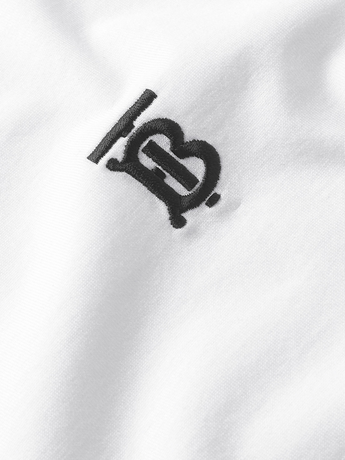 BURBERRY LOGO-EMBROIDERED COTTON-JERSEY T-SHIRT