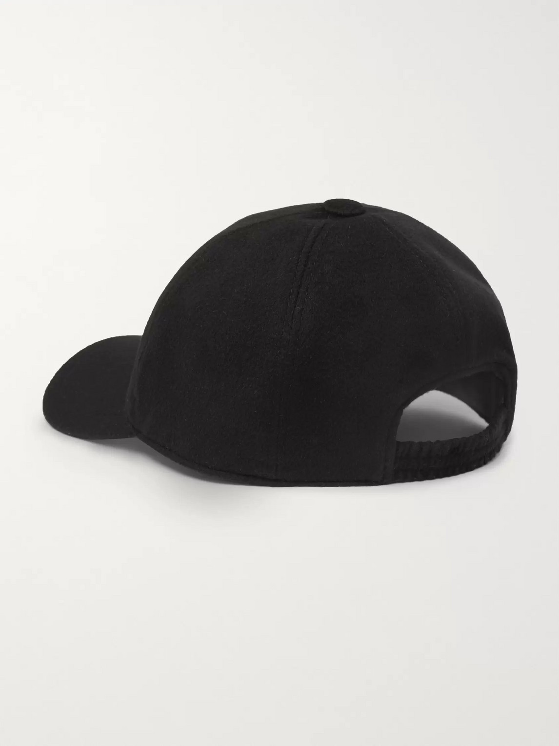Shop Loro Piana Logo-embroidered Storm System Cashmere Baseball Cap In Black