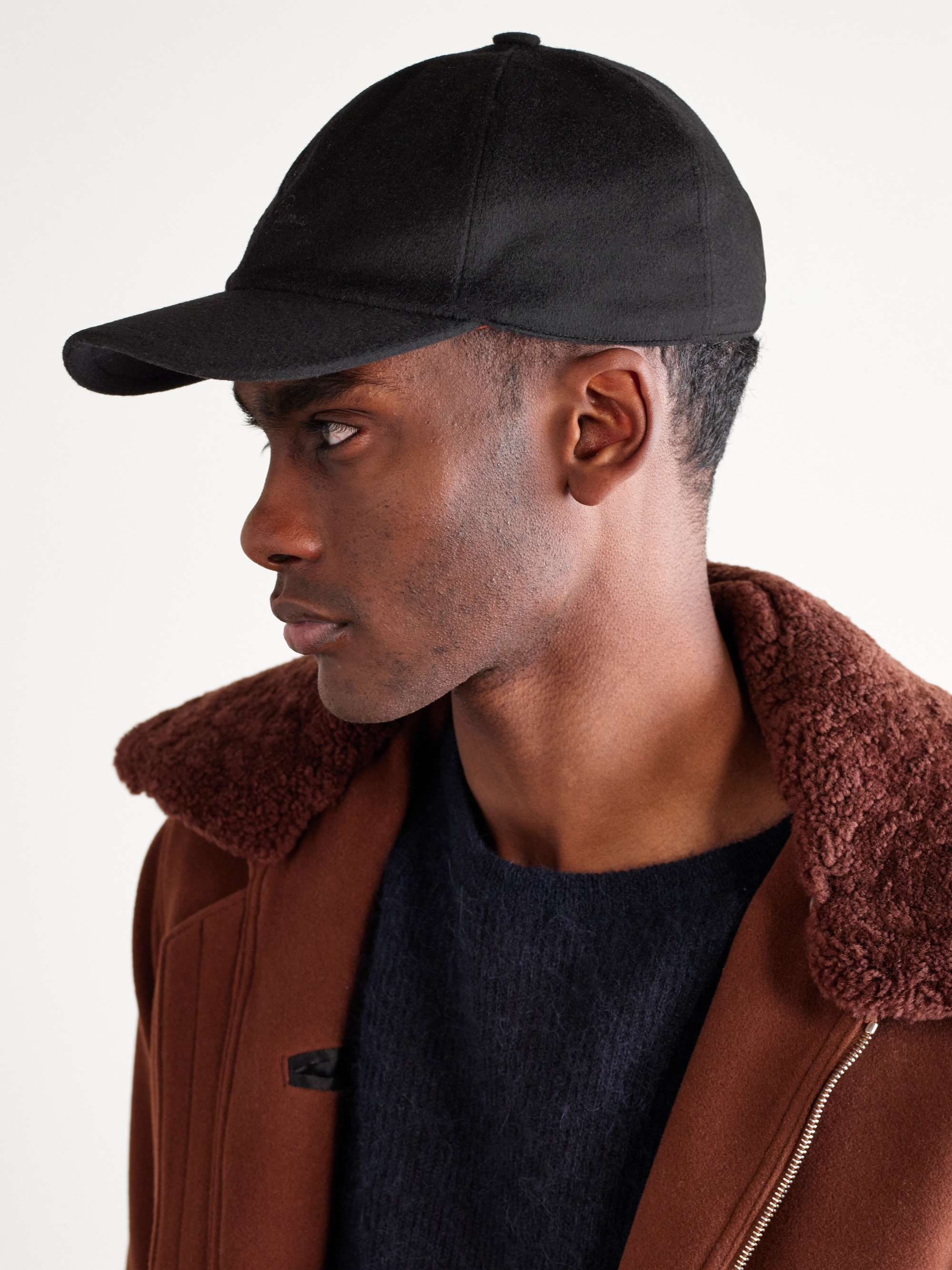 LORO PIANA Logo-Embroidered Storm System® Baby Cashmere Baseball Cap
