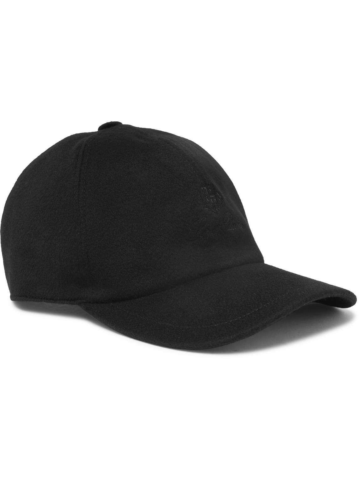 Loro Piana Logo-embroidered Storm System Cashmere Baseball Cap In Black