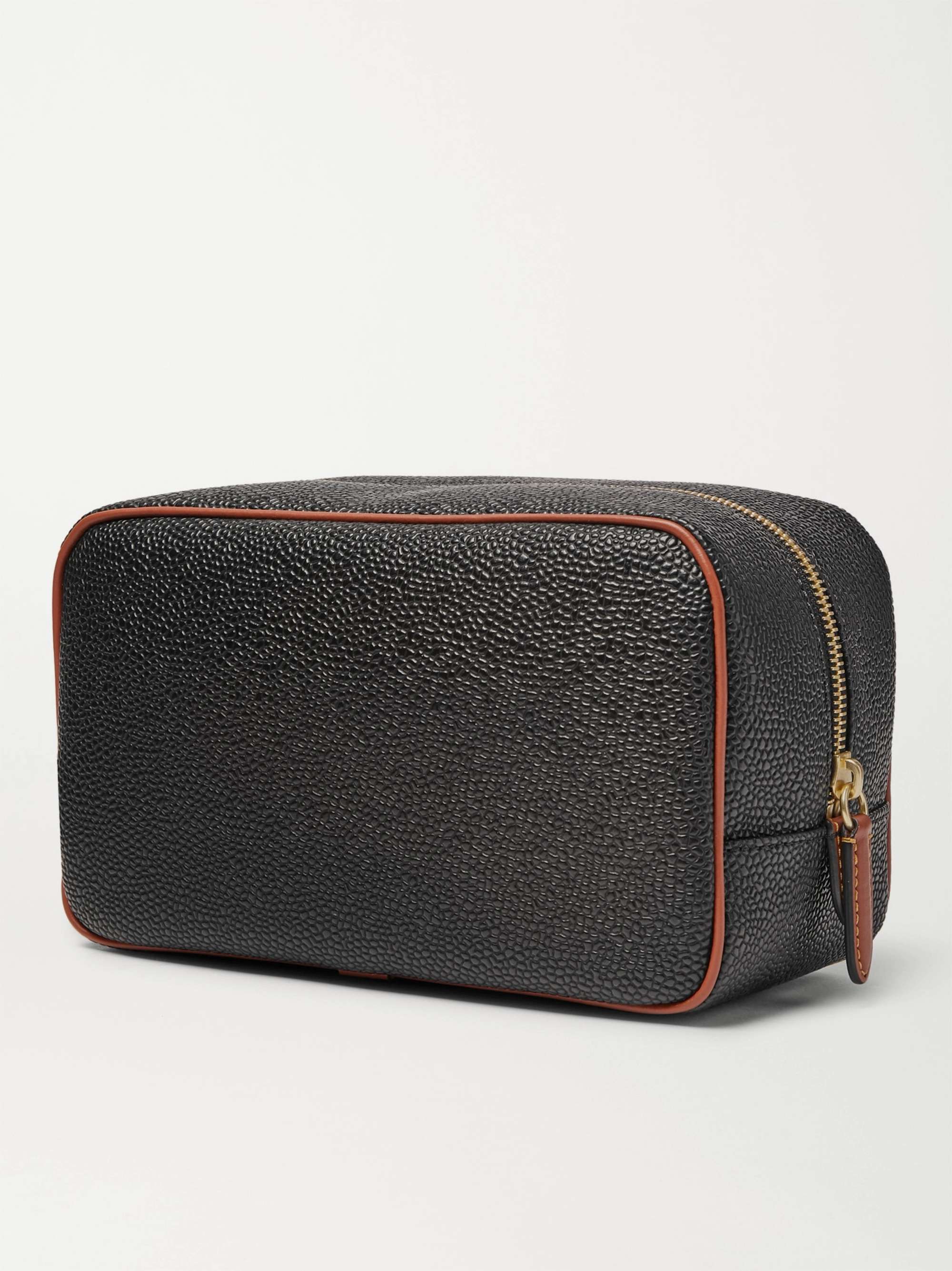 MULBERRY Leather-Trimmed Scotchgrain Wash Bag