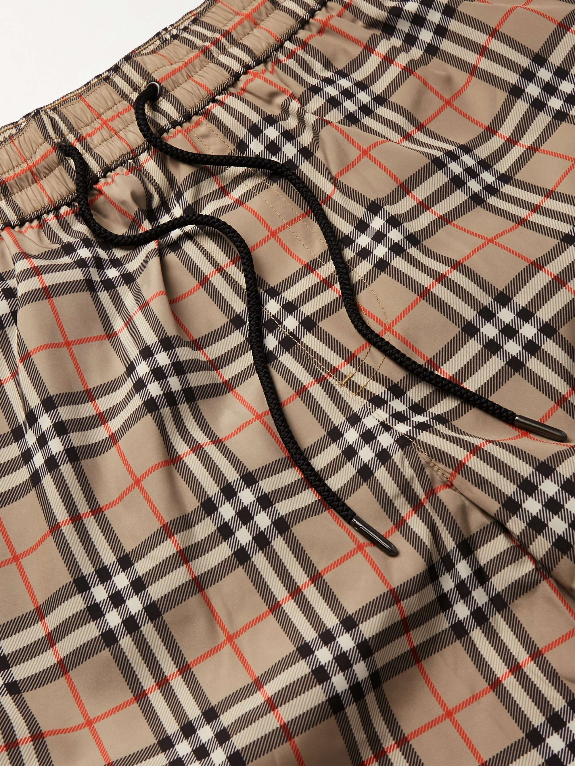 BURBERRY Long-Length Checked Swim Shorts