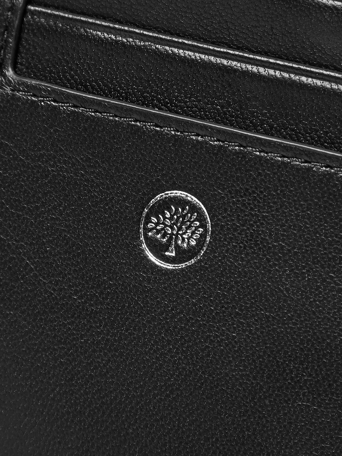 Shop Mulberry Full-grain Leather Billfold Cardholder In Black