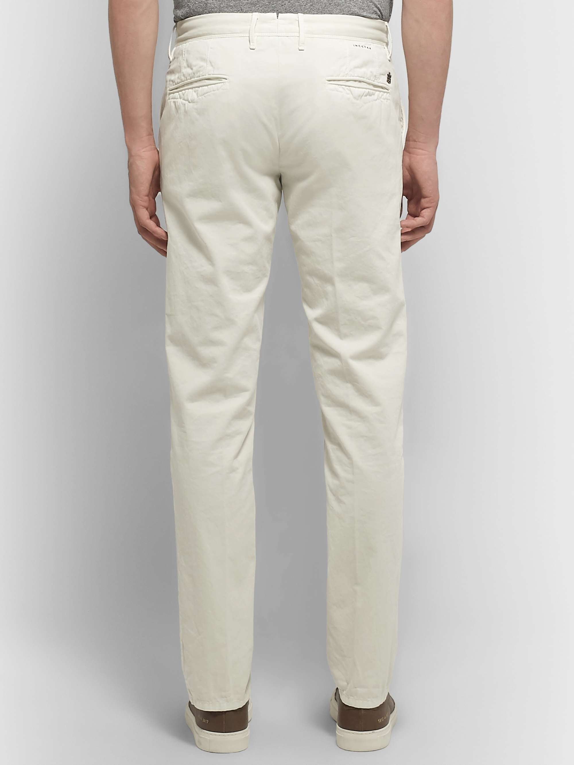 INCOTEX Slim-Fit Cotton-Twill Chinos