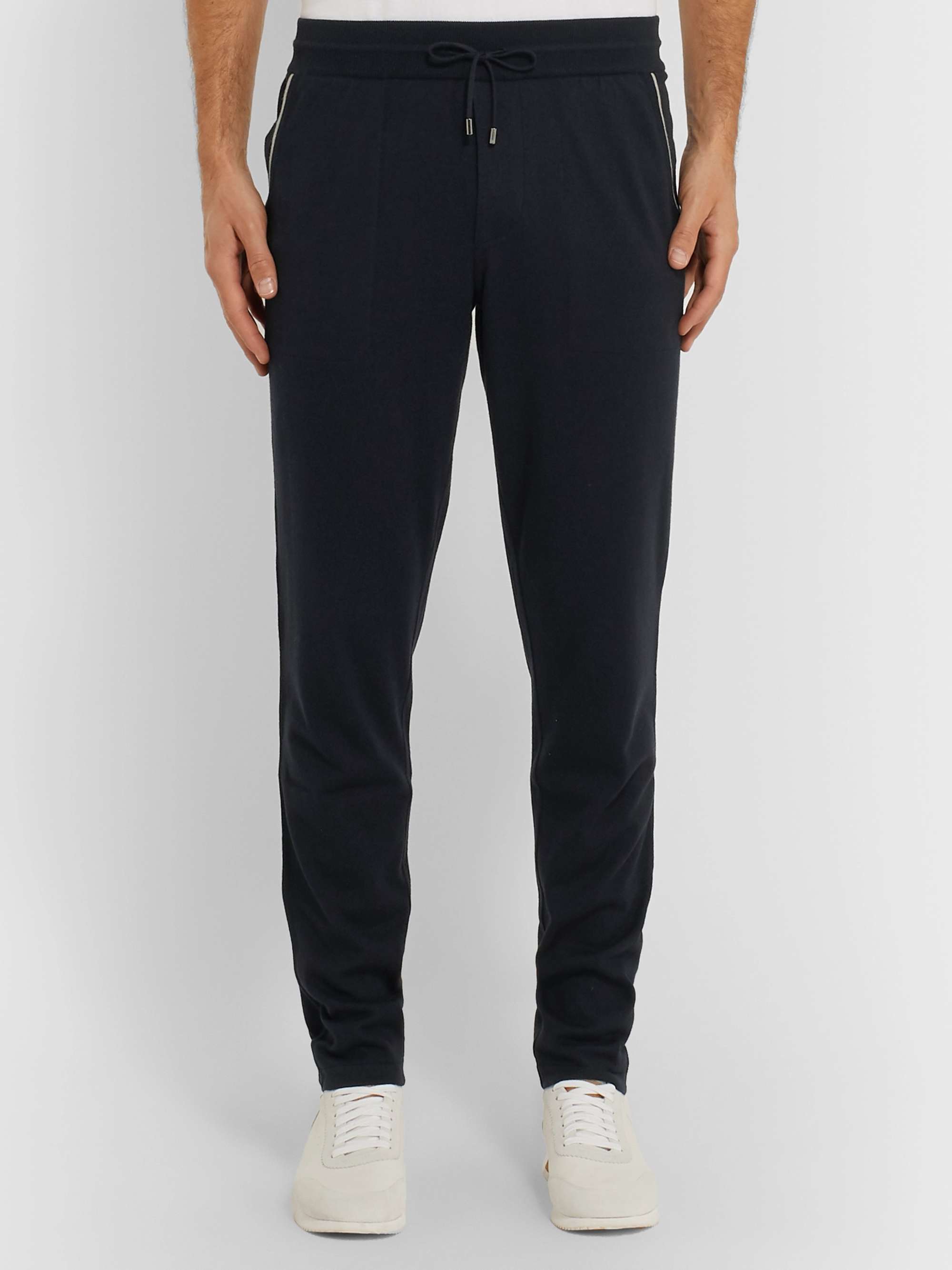 LORO PIANA Tapered Cashmere and Cotton-Blend Sweatpants