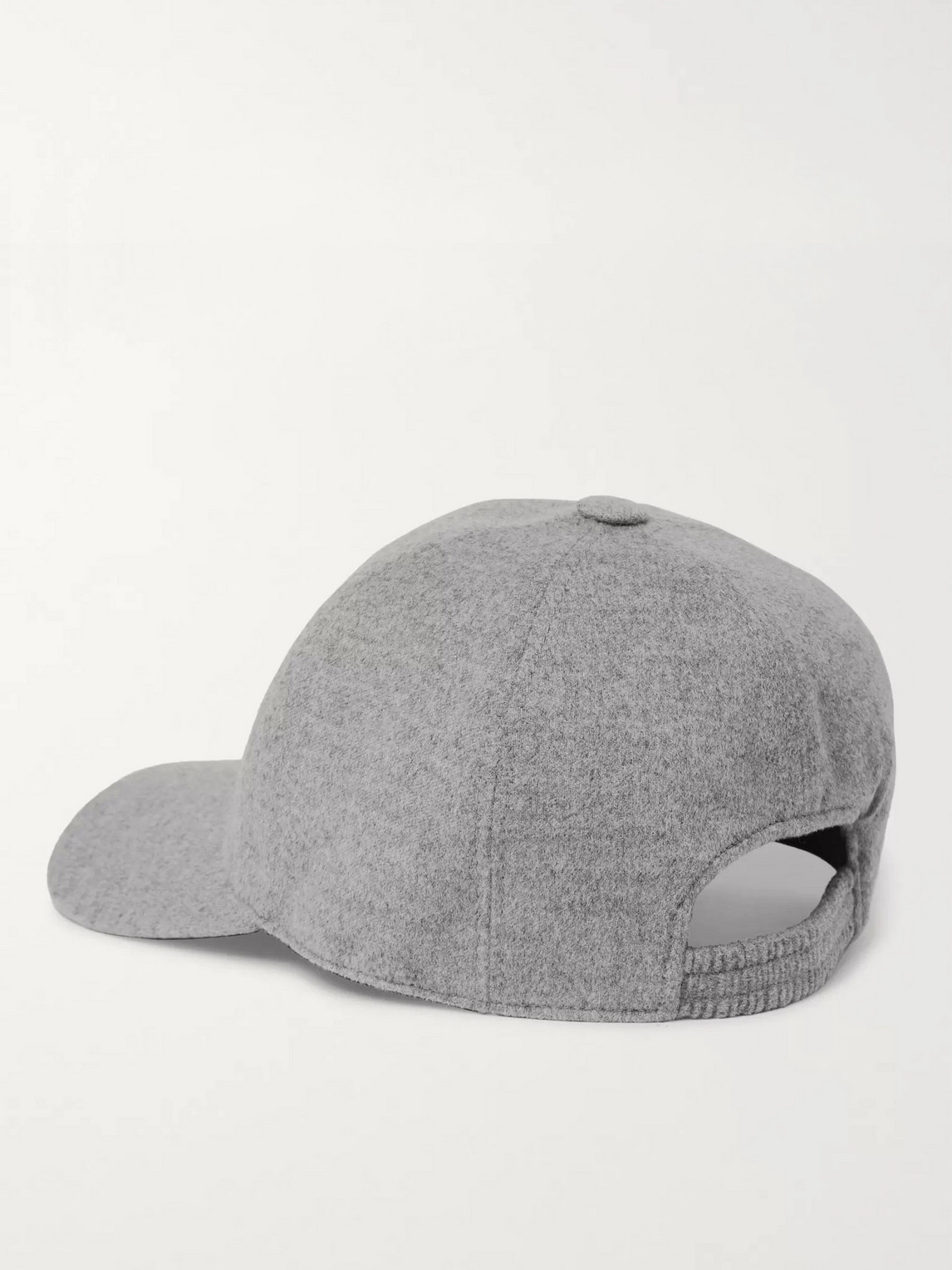Shop Loro Piana Logo-embroidered Storm System Baby Cashmere Baseball Cap In Gray
