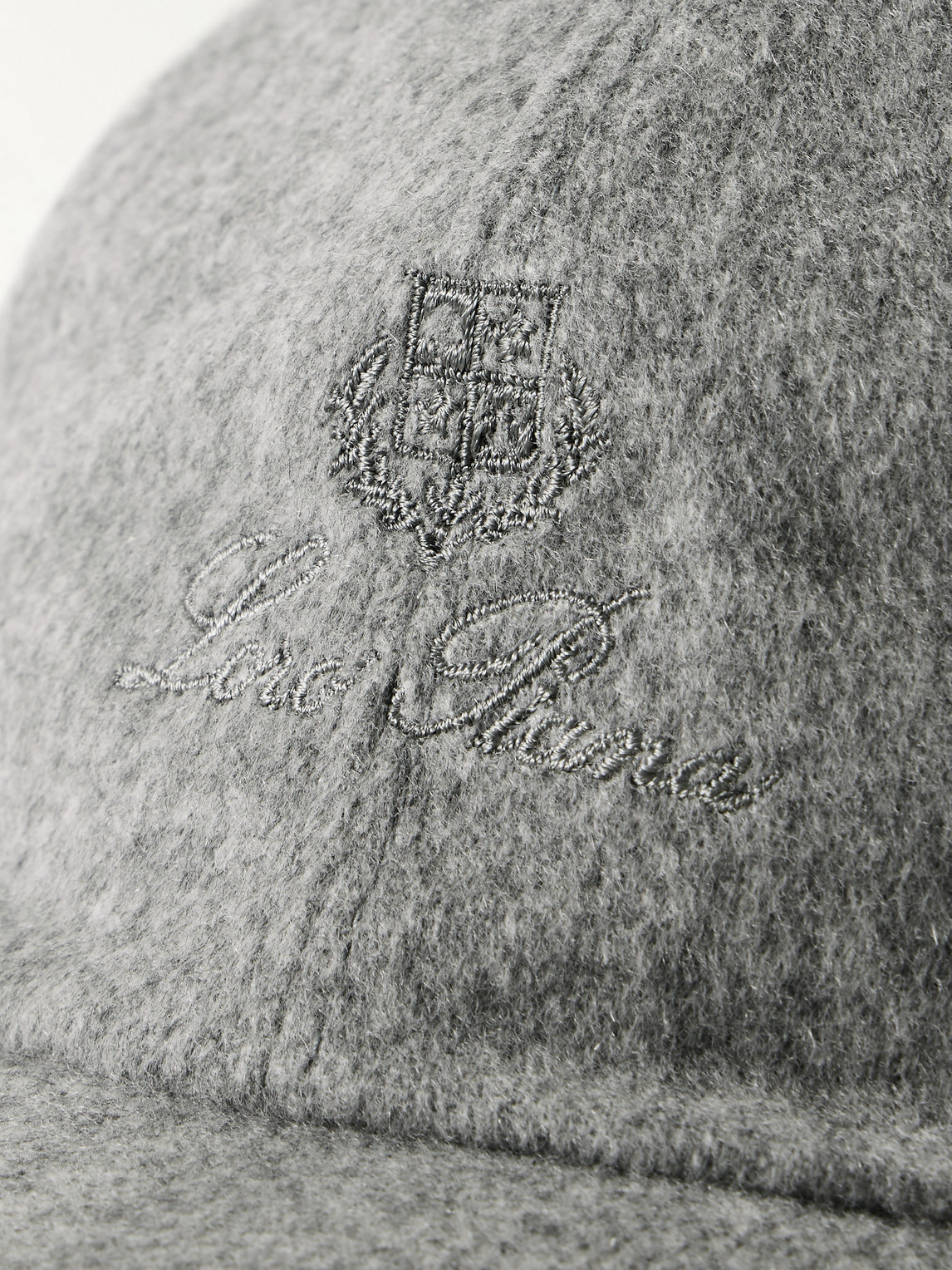 LORO PIANA LOGO-EMBROIDERED STORM SYSTEM BABY CASHMERE BASEBALL CAP 