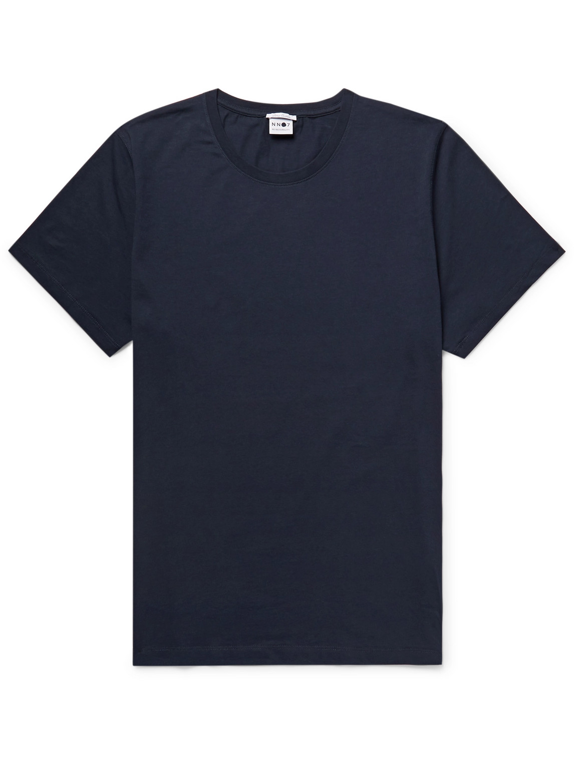 Nn07 Clive Waffle-knit Cotton And Modal-blend T-shirt In Blue