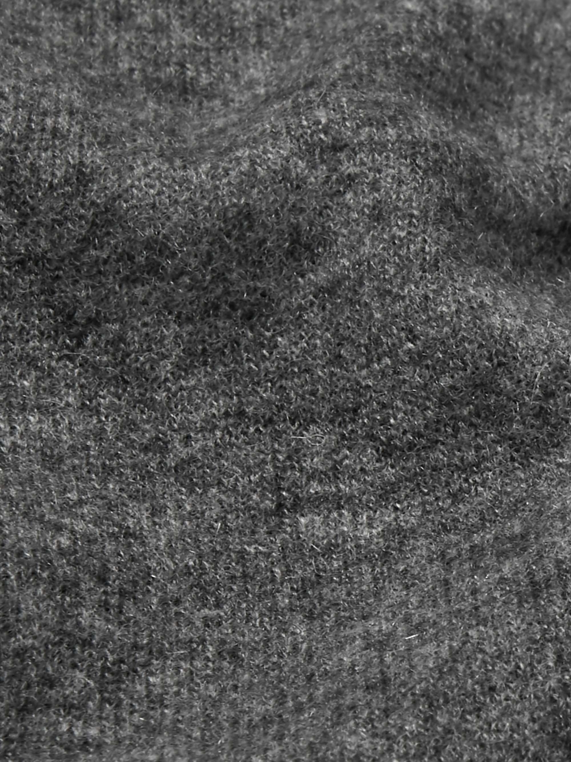 LORO PIANA Suede-Trimmed Mélange Cashmere-Blend Overshirt